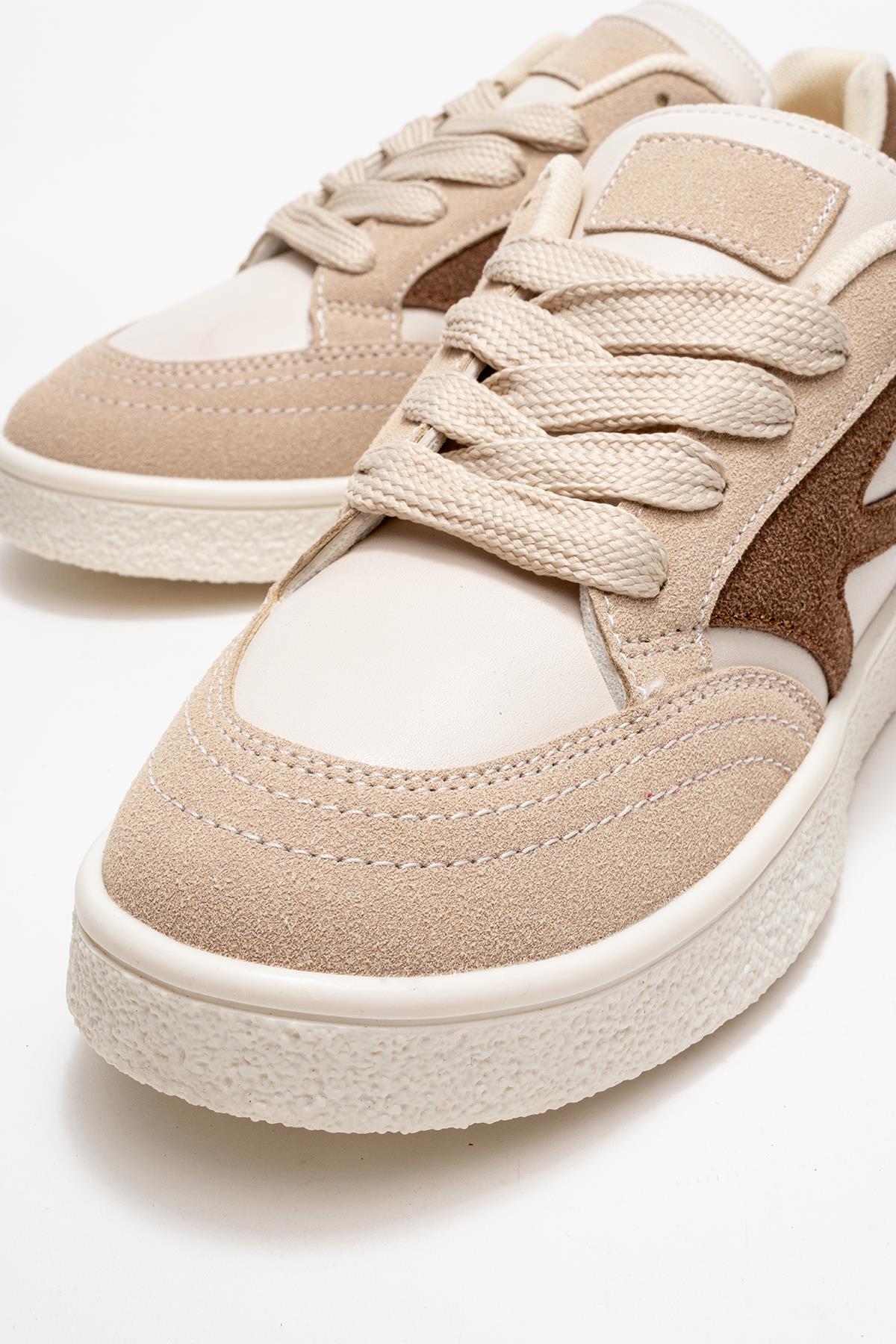 Kadın Anorak Spor Ayakkabı BEJ KAHVE - Görsel 4