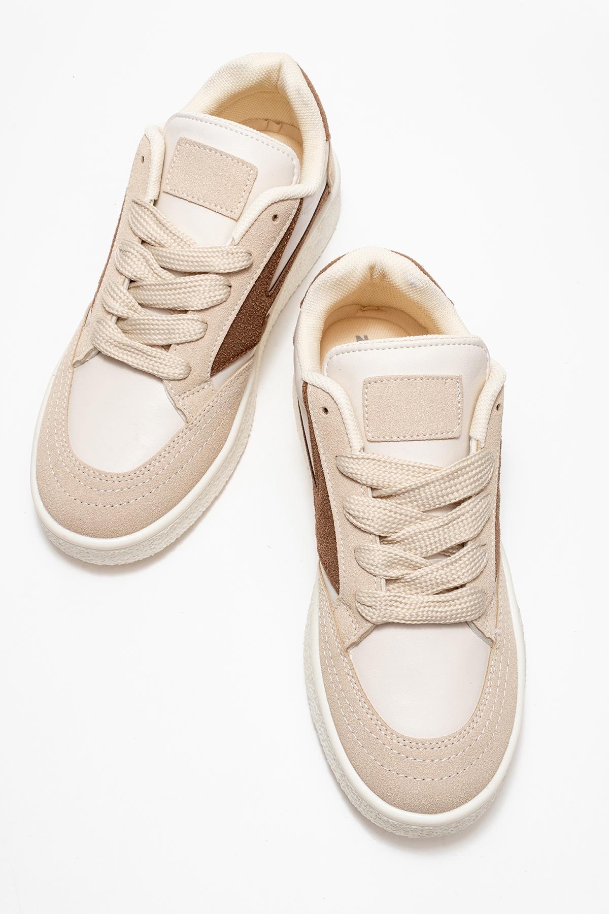 Kadın Anorak Spor Ayakkabı BEJ KAHVE - Görsel 6