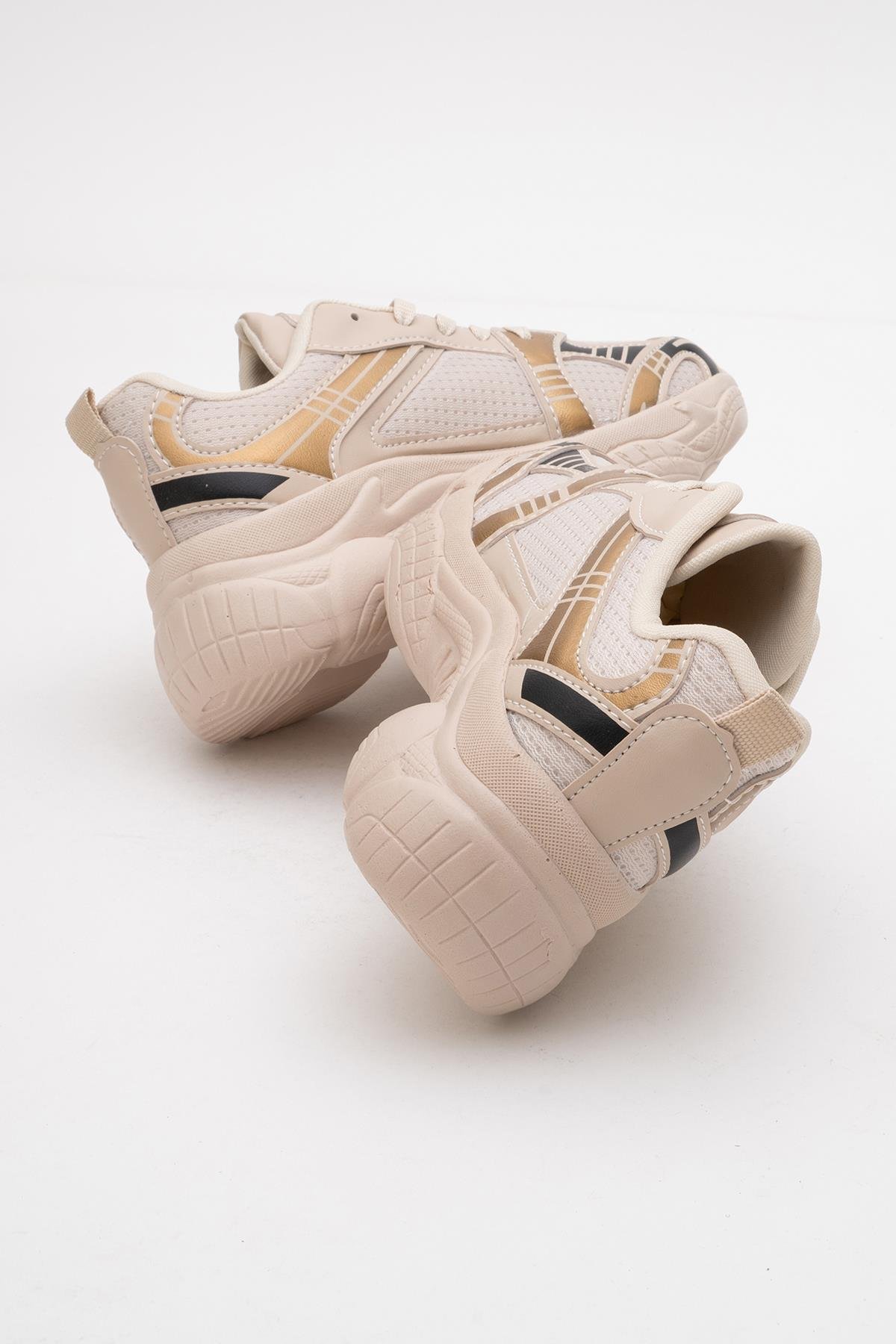 Anorak Kadın Spor Ayakkabı BEJ ALTIN - Görsel 5