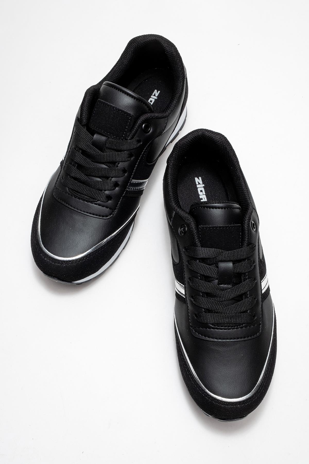 Bağcıklı Kadın Spor Ayakkabı ; SİYAH - Görsel 6