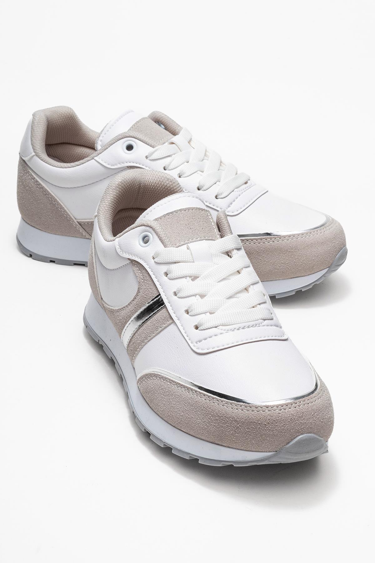 Bağcıklı Kadın Spor Ayakkabı ; BEYAZ - Görsel 2