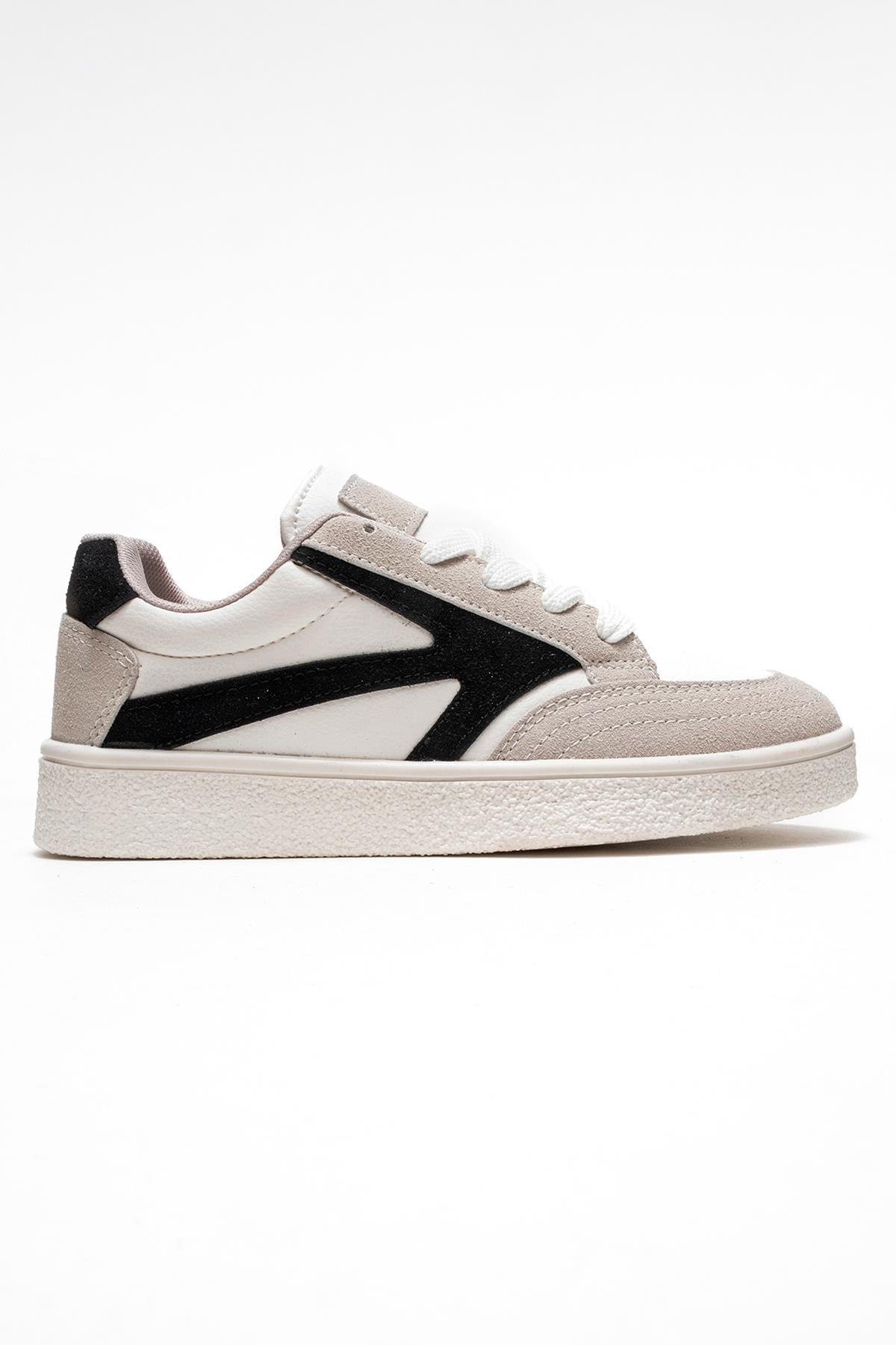 Kadın Anorak Spor Ayakkabı BEYAZ SİYAH - Görsel 3