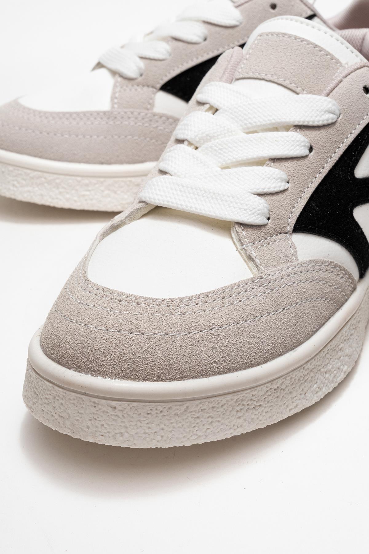 Kadın Anorak Spor Ayakkabı BEYAZ SİYAH - Görsel 4