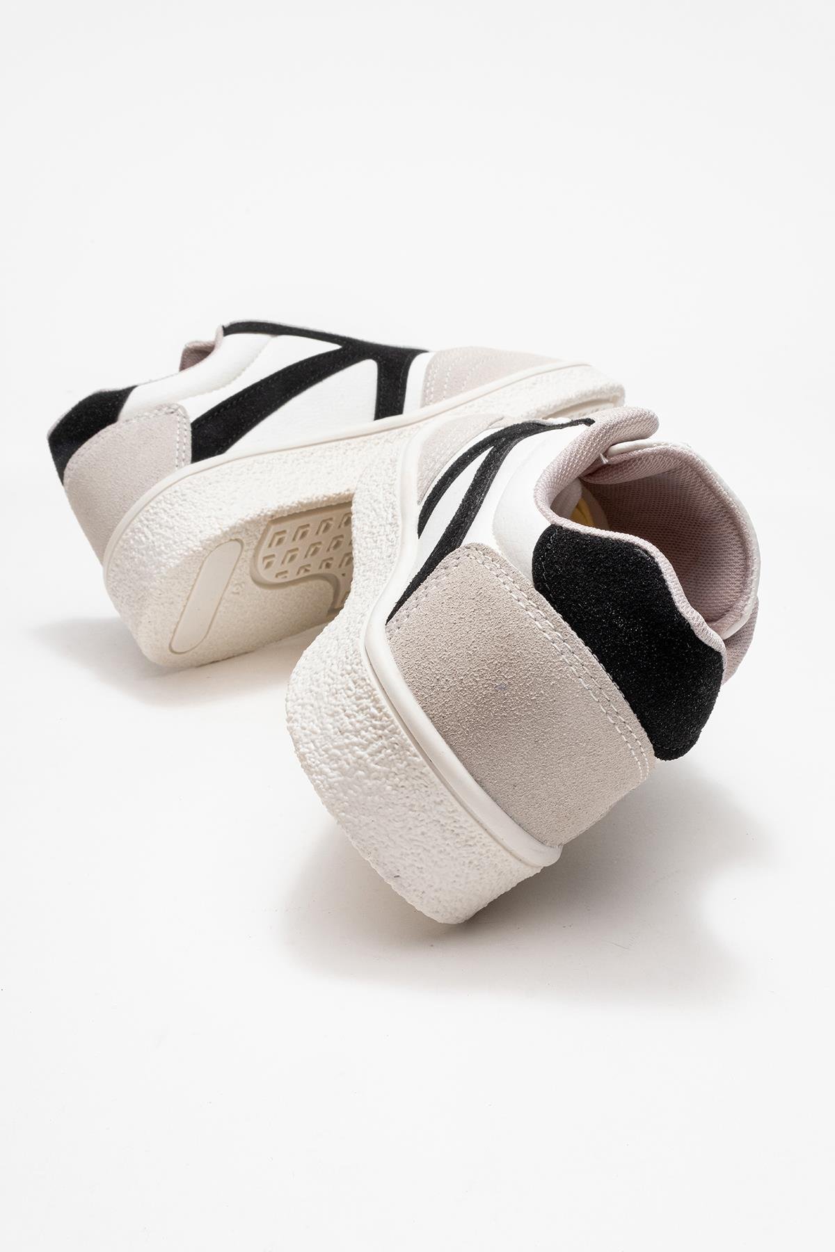 Kadın Anorak Spor Ayakkabı BEYAZ SİYAH - Görsel 5