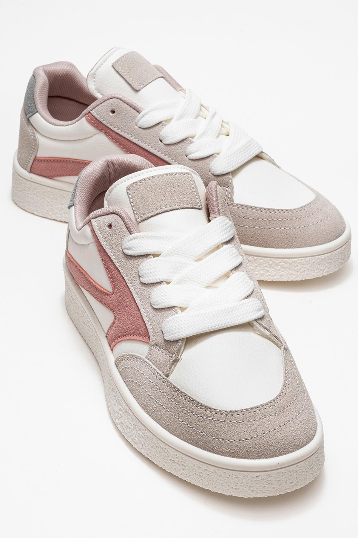 Kadın Anorak Spor Ayakkabı BEYAZ PEMBE MAVİ - Görsel 2