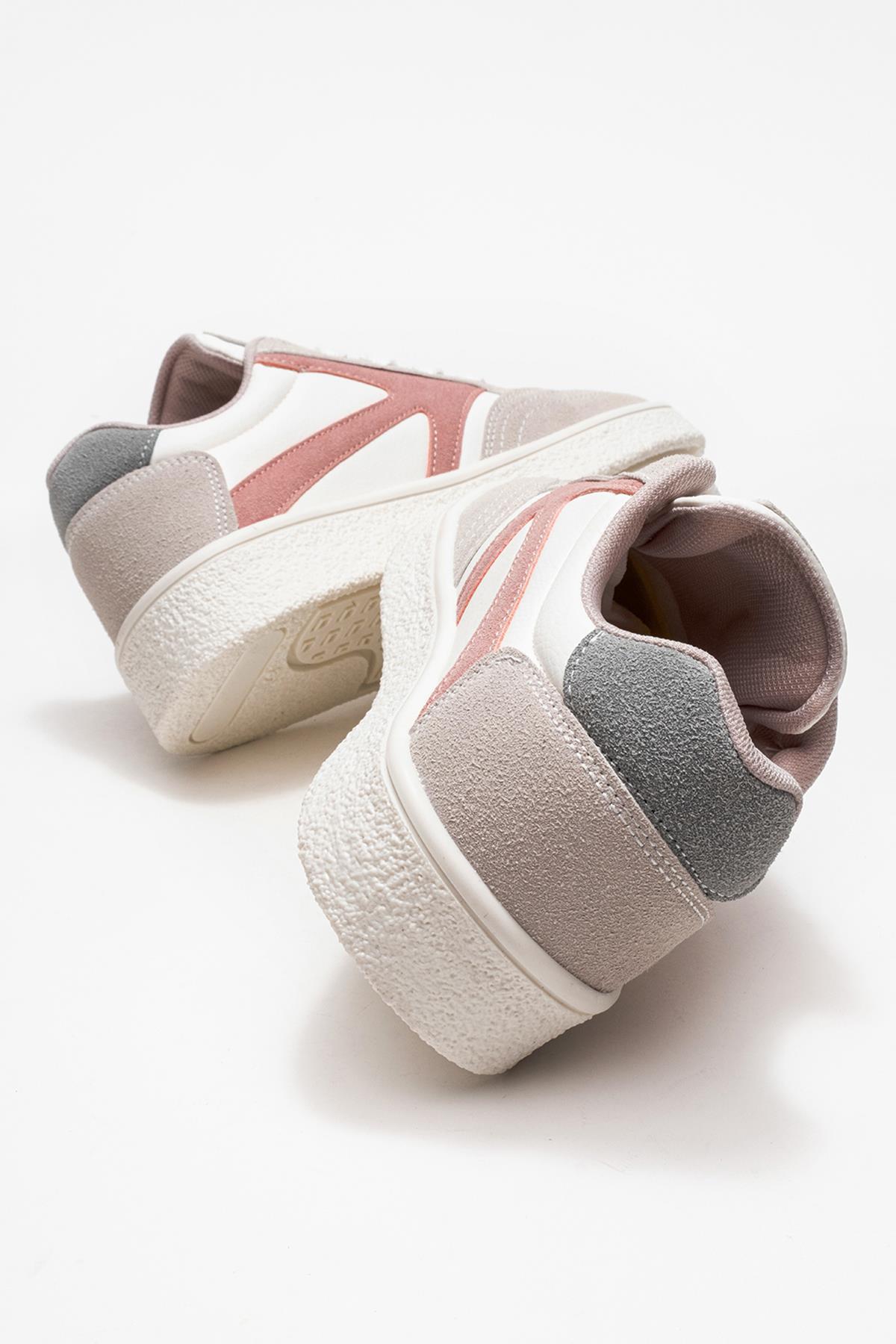 Kadın Anorak Spor Ayakkabı BEYAZ PEMBE MAVİ - Görsel 5