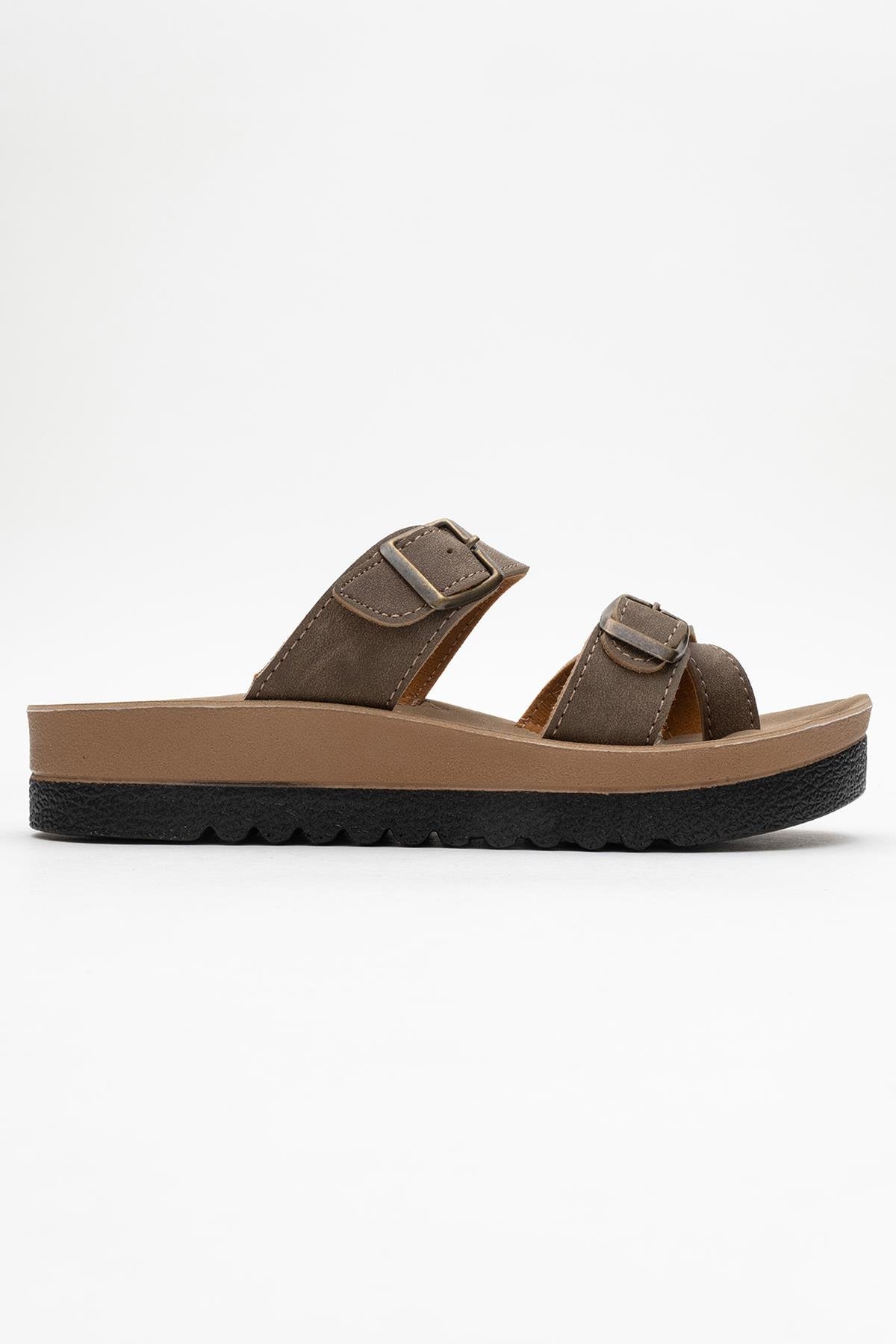 Kadın Baş Parmak Arası Terlik VİZON MAT - Görsel 3