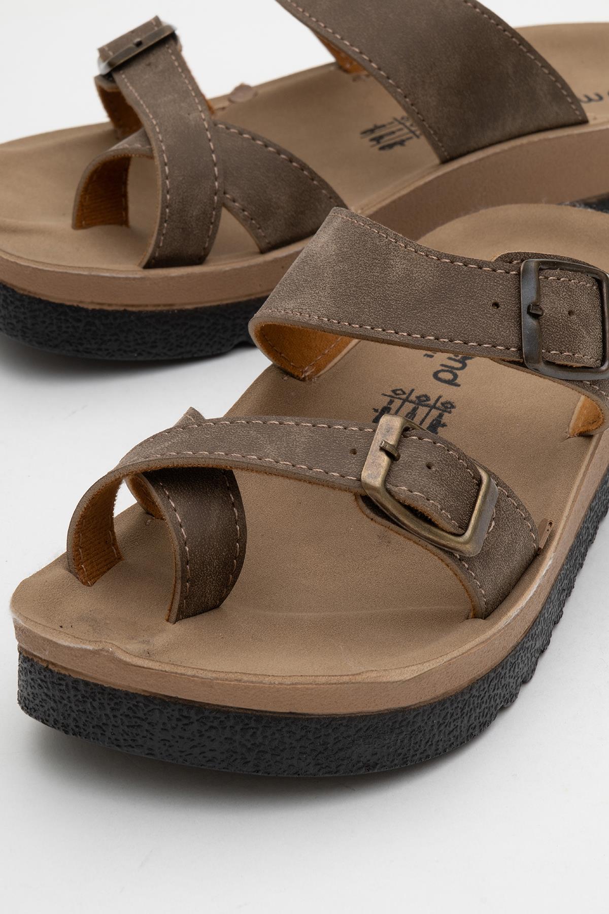 Kadın Baş Parmak Arası Terlik VİZON MAT - Görsel 5