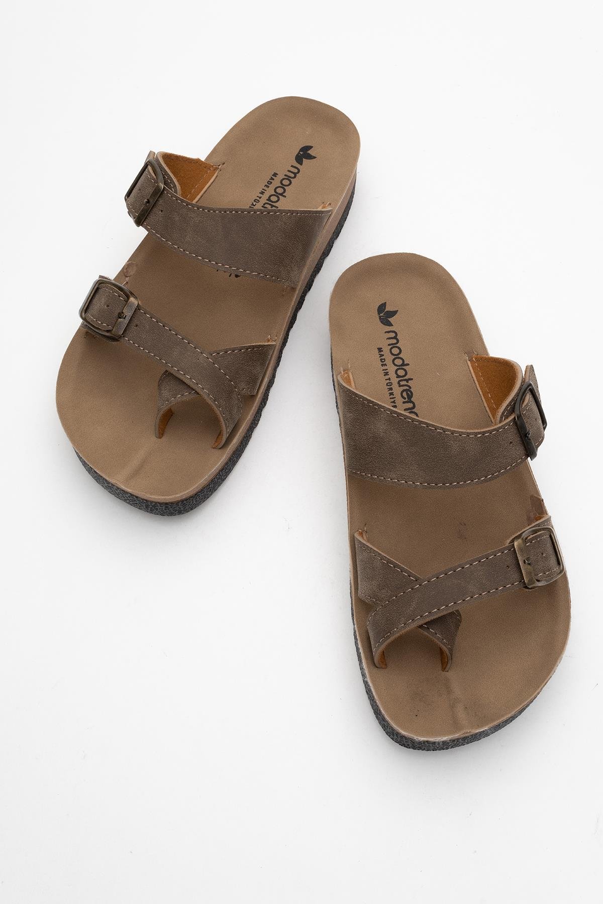 Kadın Baş Parmak Arası Terlik VİZON MAT - Görsel 8