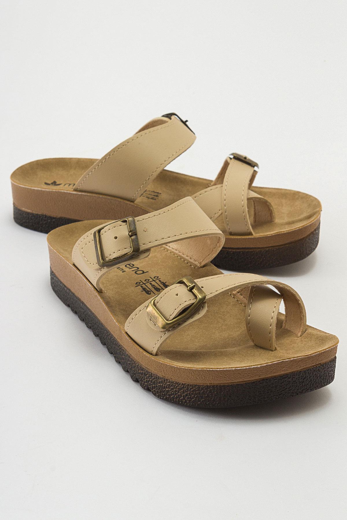 Kadın Baş Parmak Arası Terlik BEJ CİLT - Görsel 2