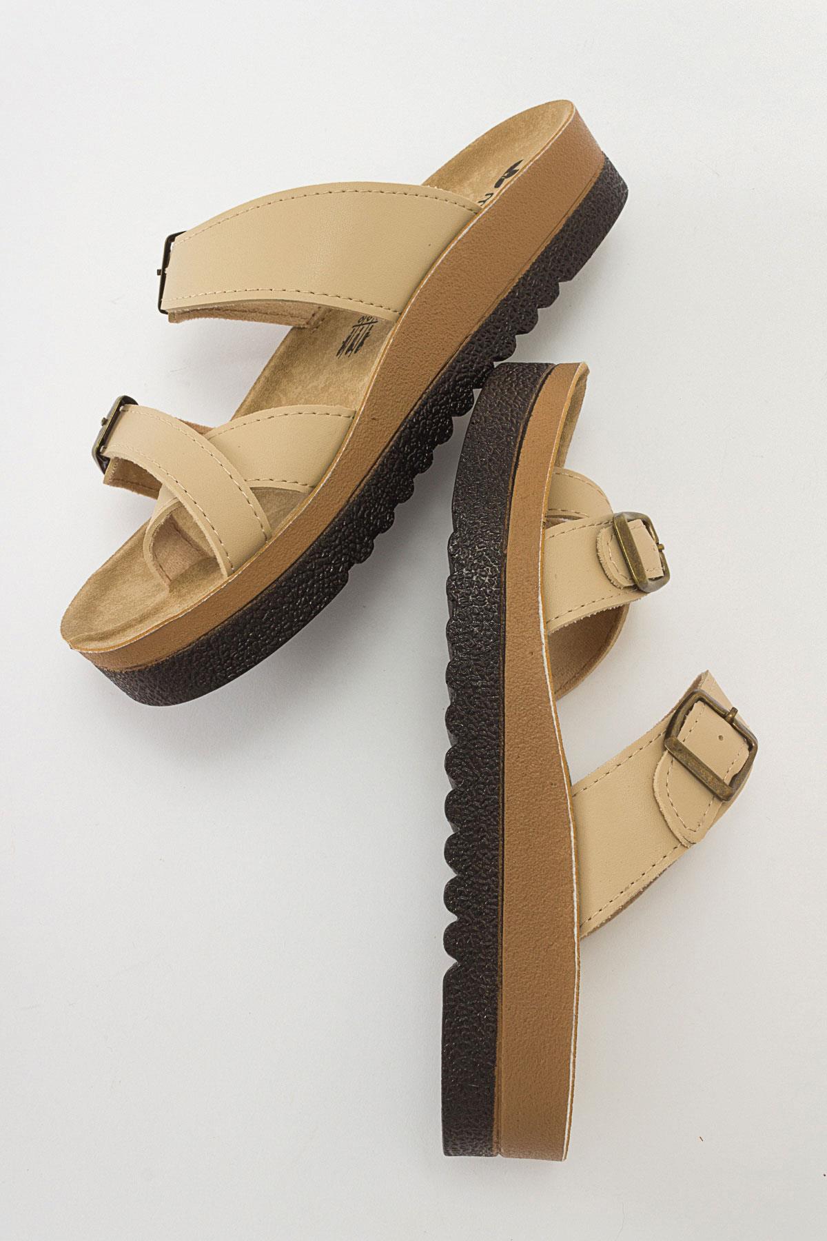 Kadın Baş Parmak Arası Terlik BEJ CİLT - Görsel 7