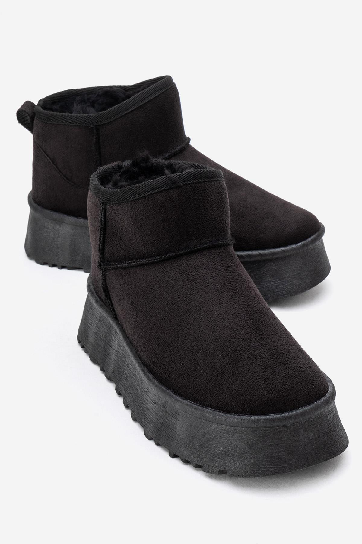 Yüksek Tabanlı Mini Bot SİYAH - Görsel 2