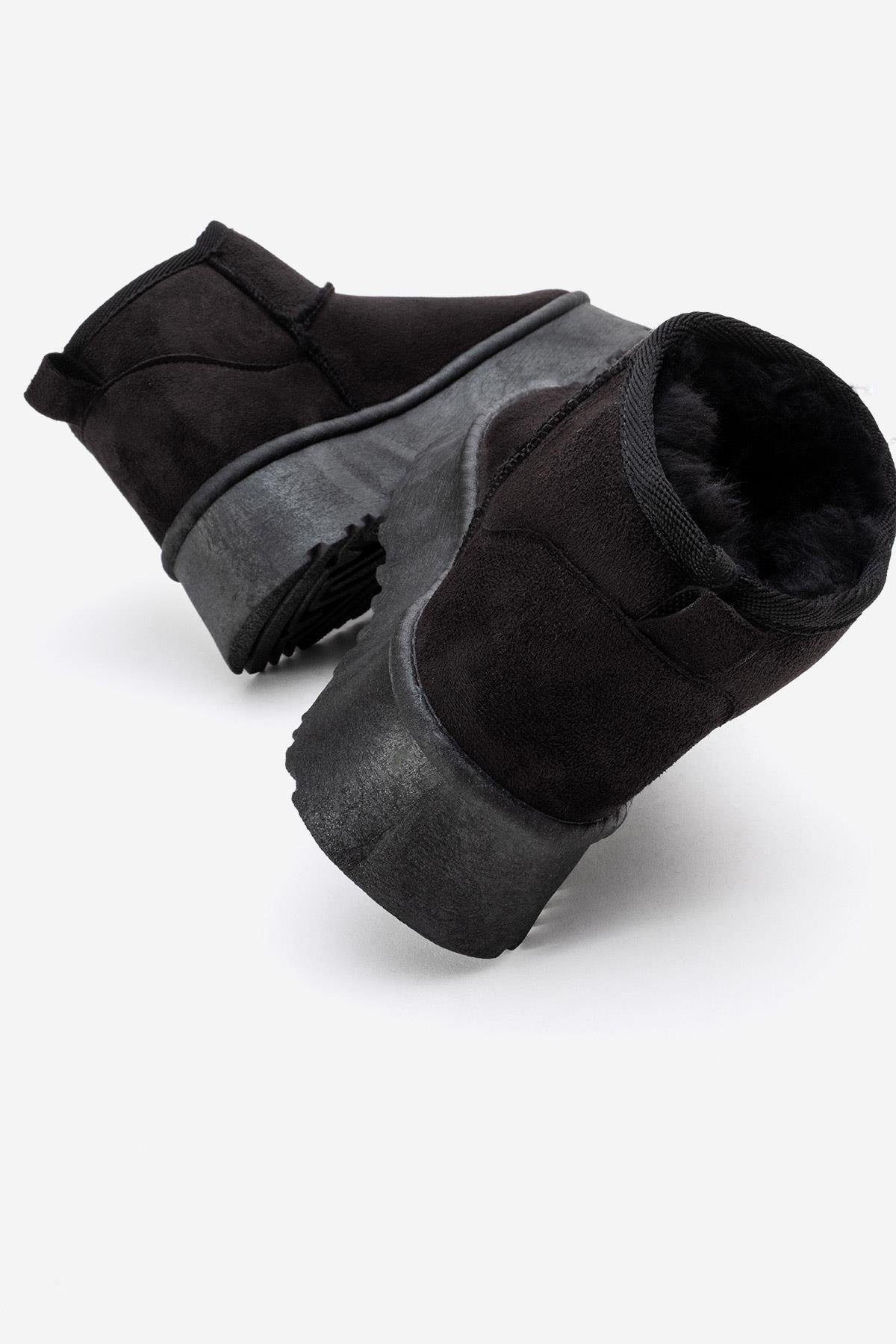 Yüksek Tabanlı Mini Bot SİYAH - Görsel 5