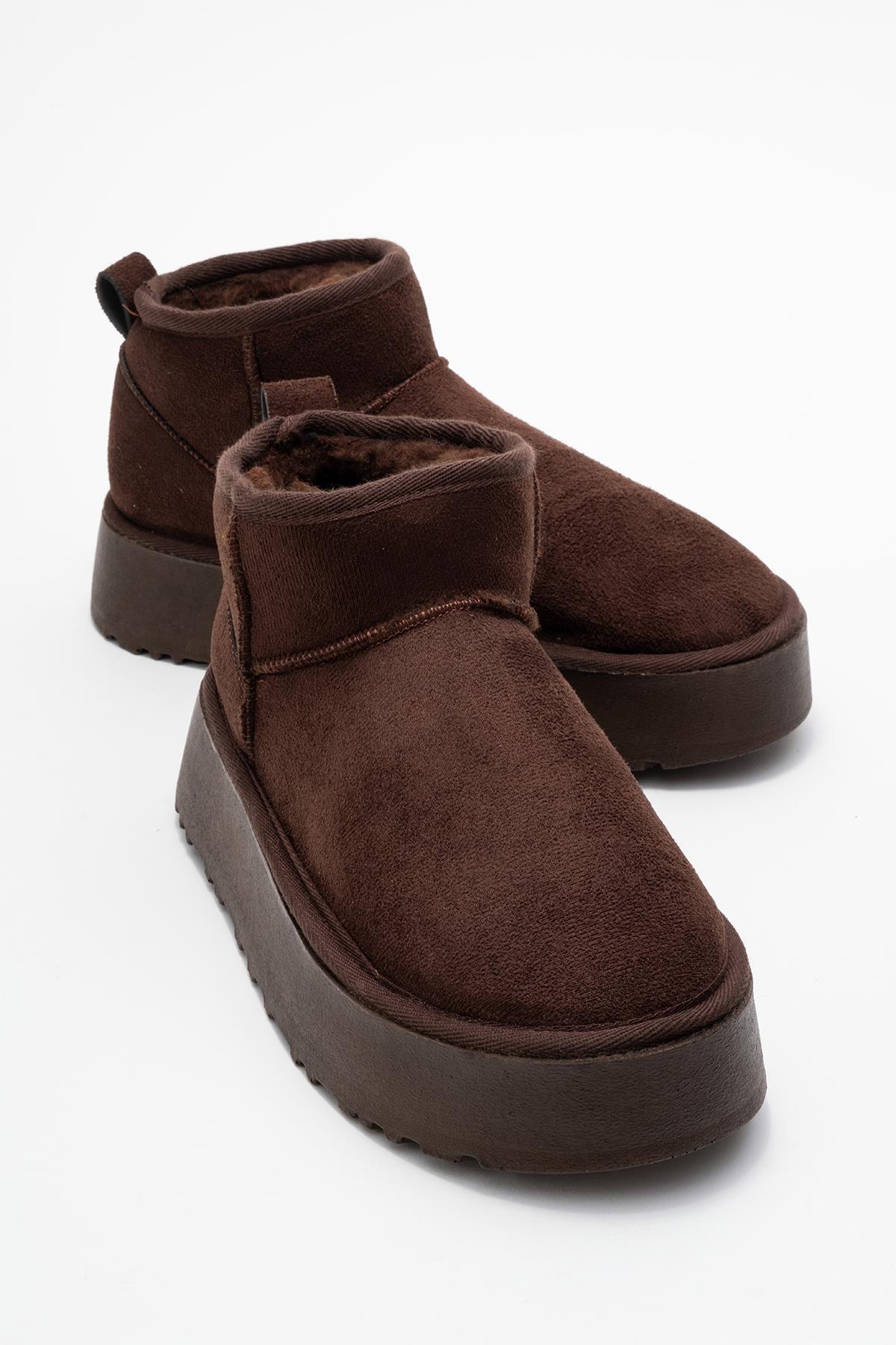 Yüksek Tabanlı Mini Bot KAHVE - Görsel 2