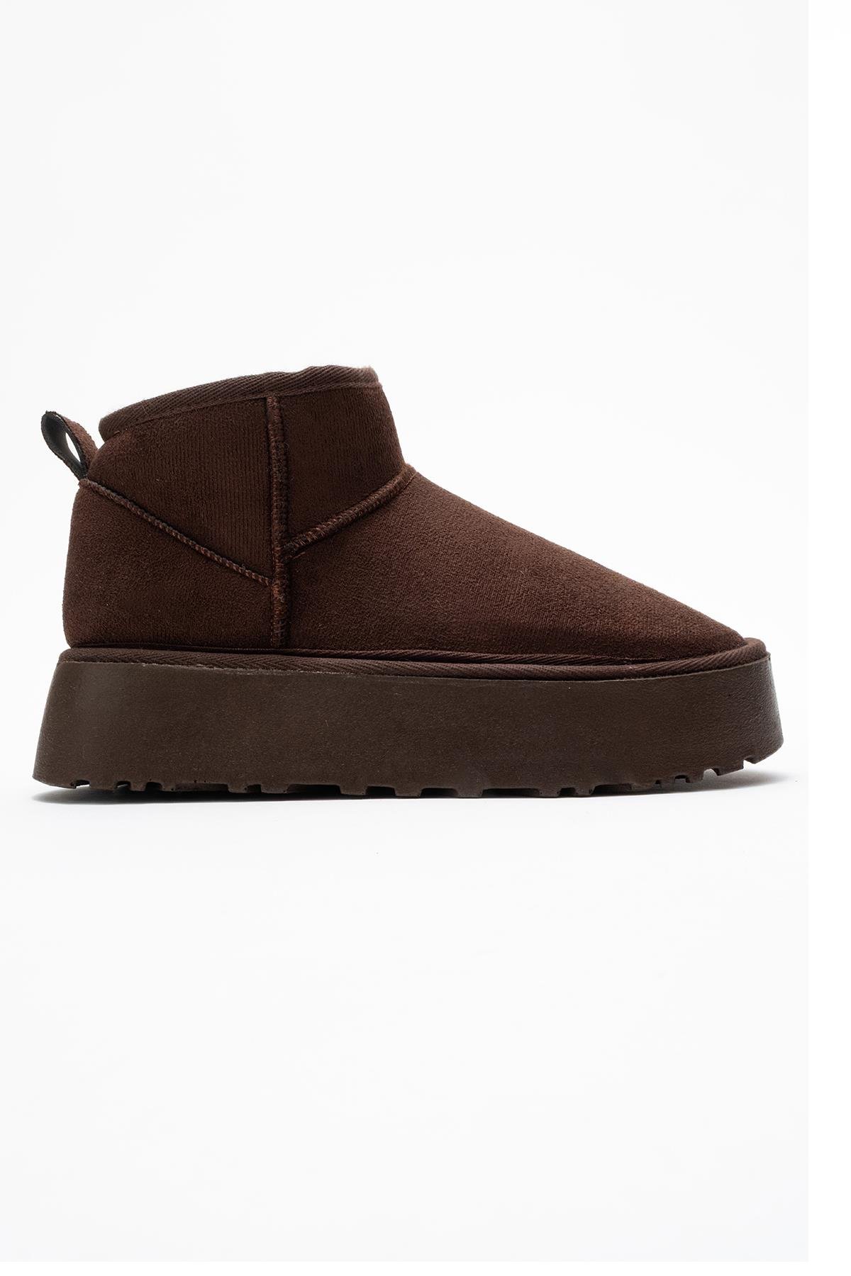 Yüksek Tabanlı Mini Bot KAHVE - Görsel 3