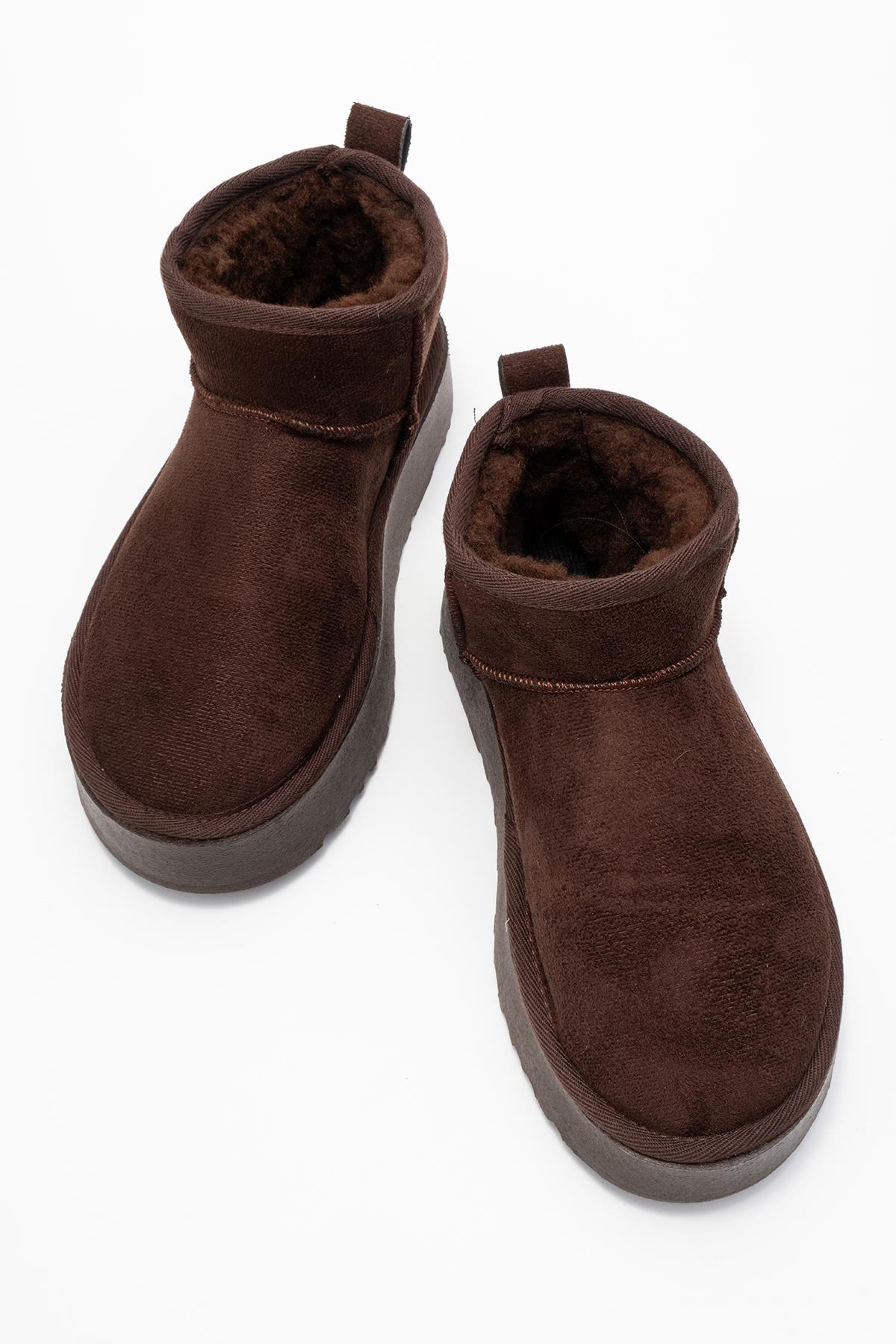 Yüksek Tabanlı Mini Bot KAHVE - Görsel 6