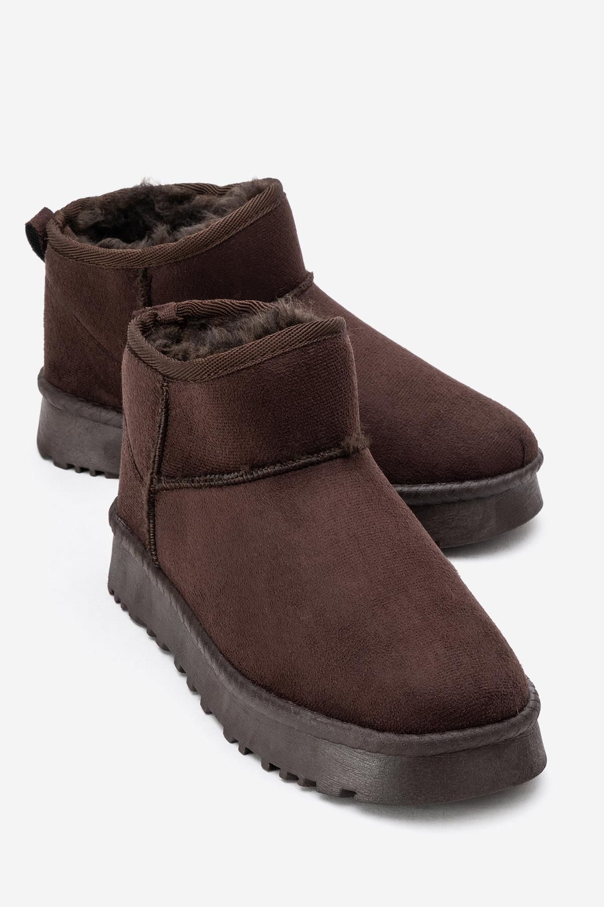 Alçak Tabanlı Mini Bot KAHVE - Görsel 2