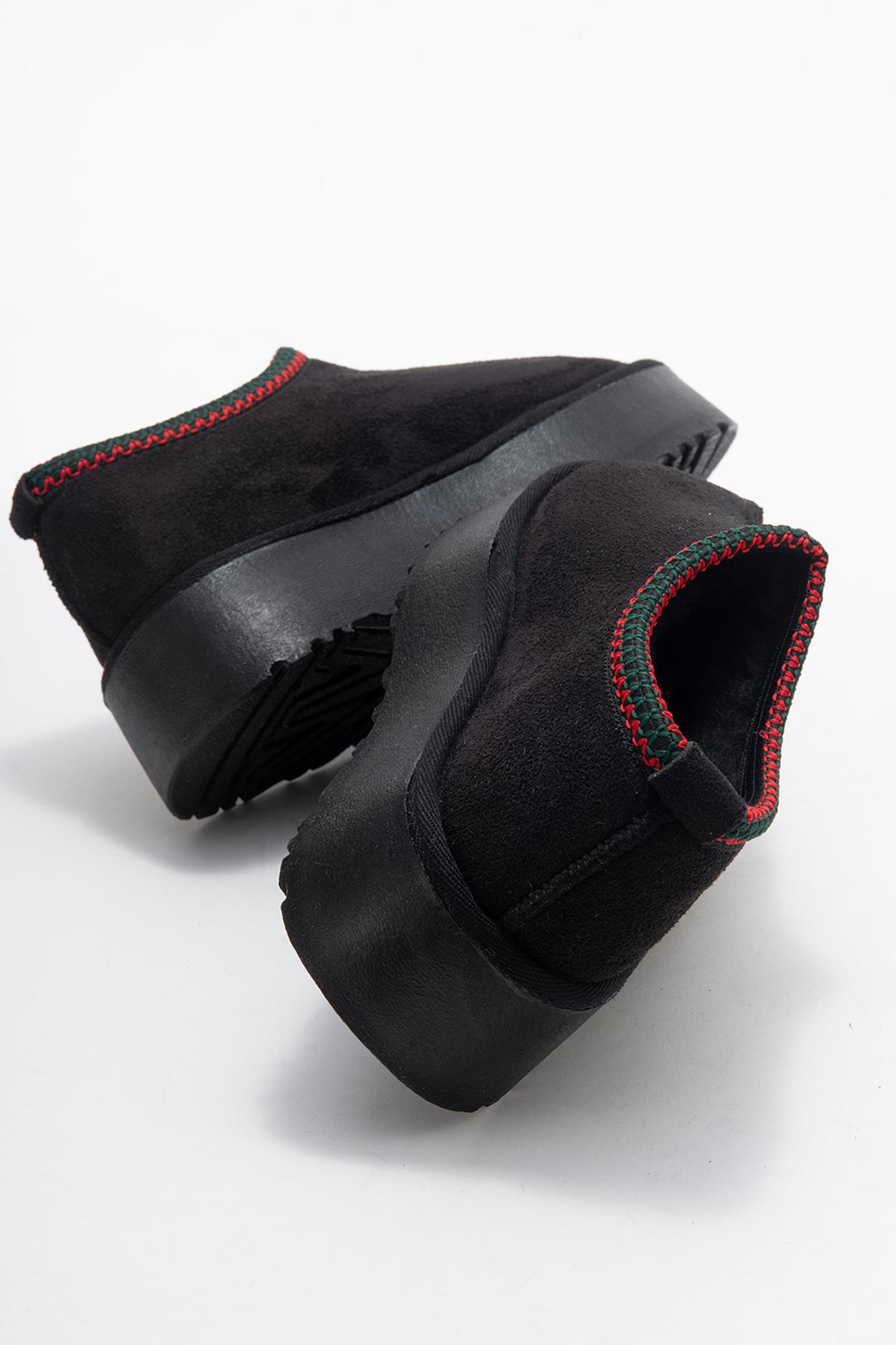 Yüksek Tabanlı Kısa Mini Bot SİYAH - Görsel 5