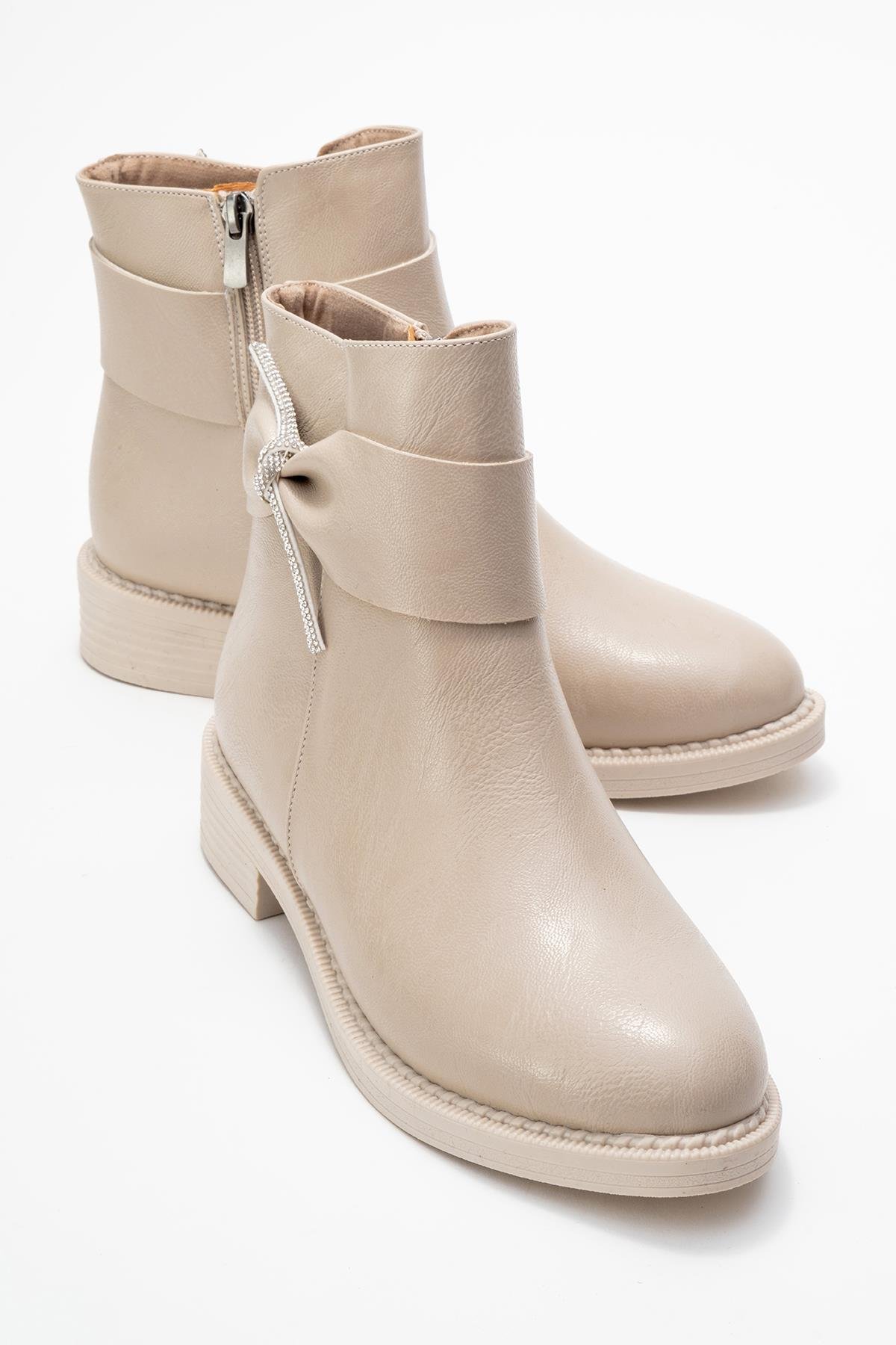 Yan Kurdele Taşlı Tokalı Bot TEN CİLT - Görsel 2