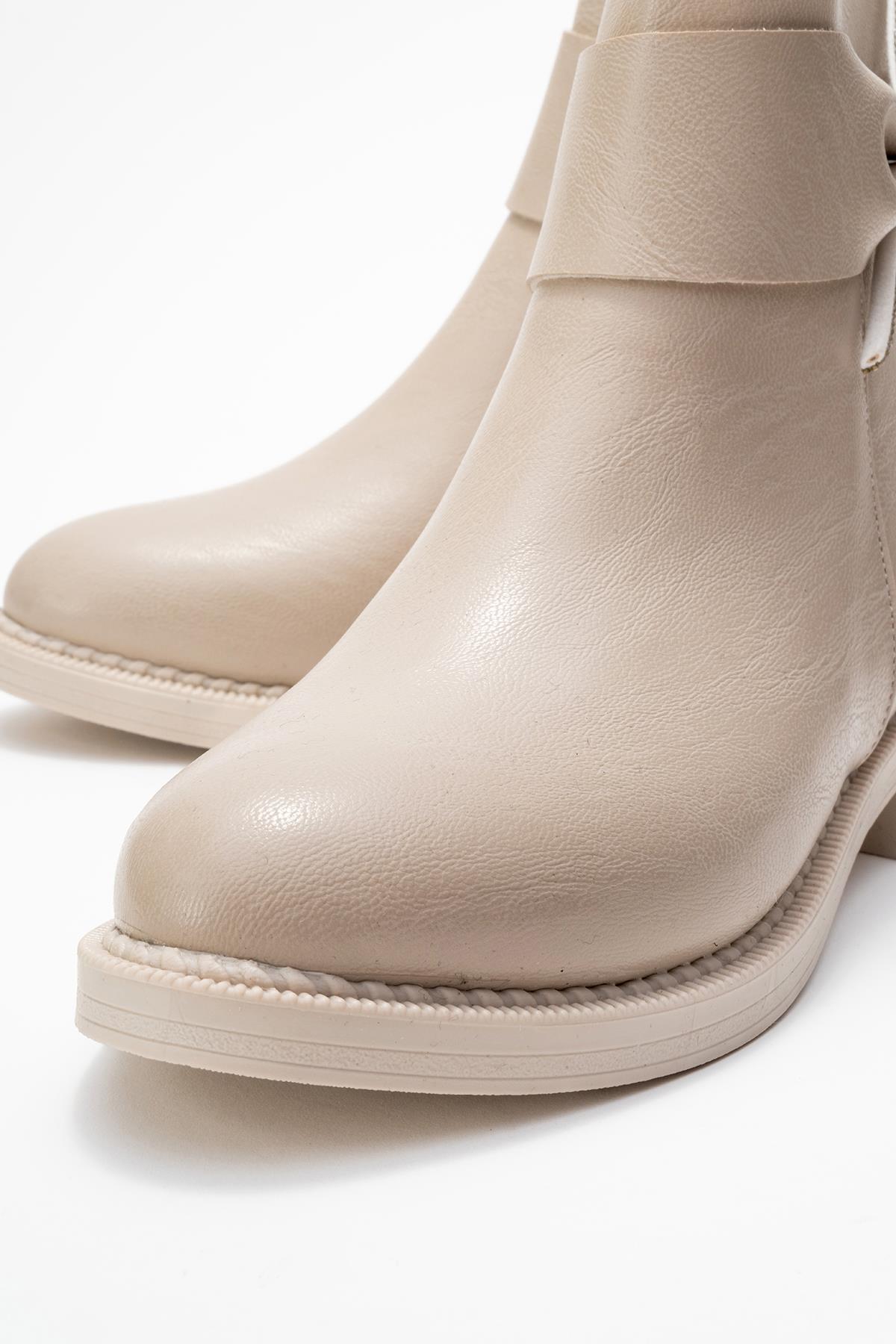 Yan Kurdele Taşlı Tokalı Bot TEN CİLT - Görsel 4