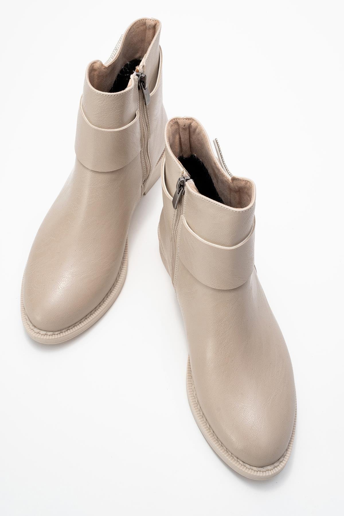 Yan Kurdele Taşlı Tokalı Bot TEN CİLT - Görsel 6