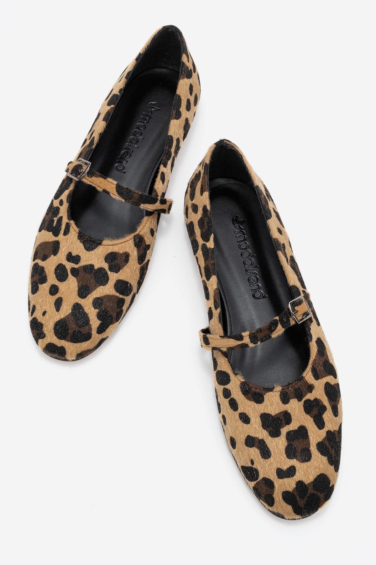 Kadın Kemerli Babet LEOPAR - Görsel 6