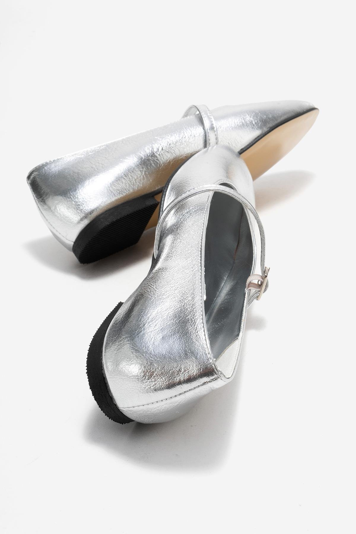 Kadın Kemerli Babet GÜMÜŞ CİLT - Görsel 5