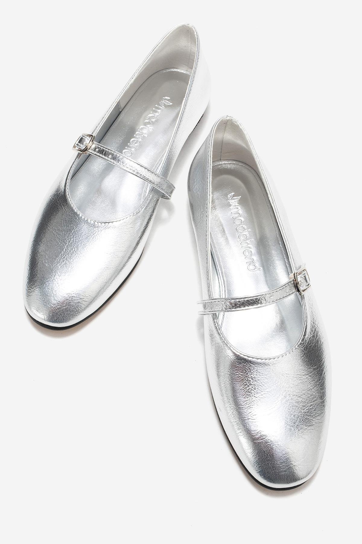 Kadın Kemerli Babet GÜMÜŞ CİLT - Görsel 6