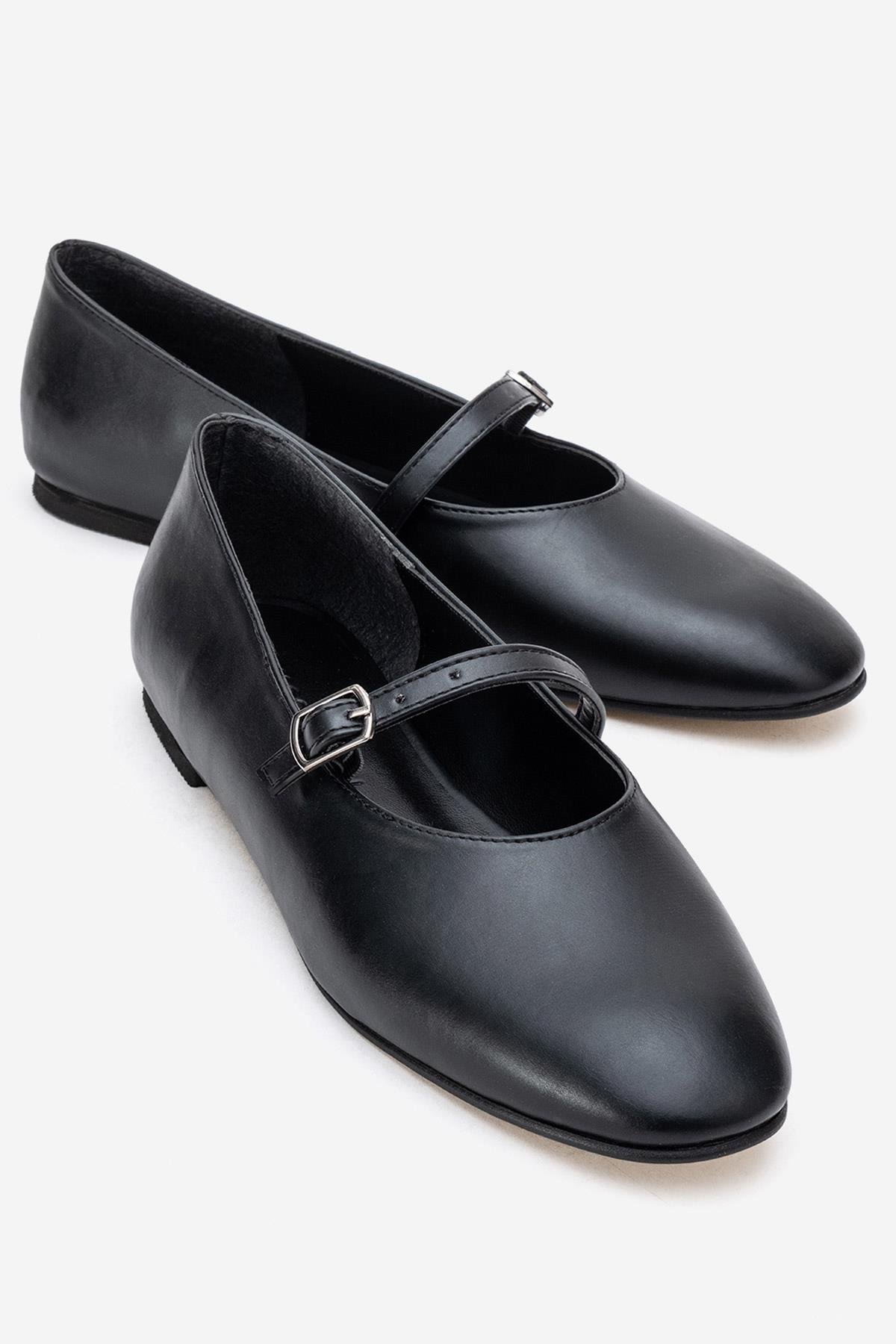 Kadın Kemerli Babet SİYAH CİLT - Görsel 2