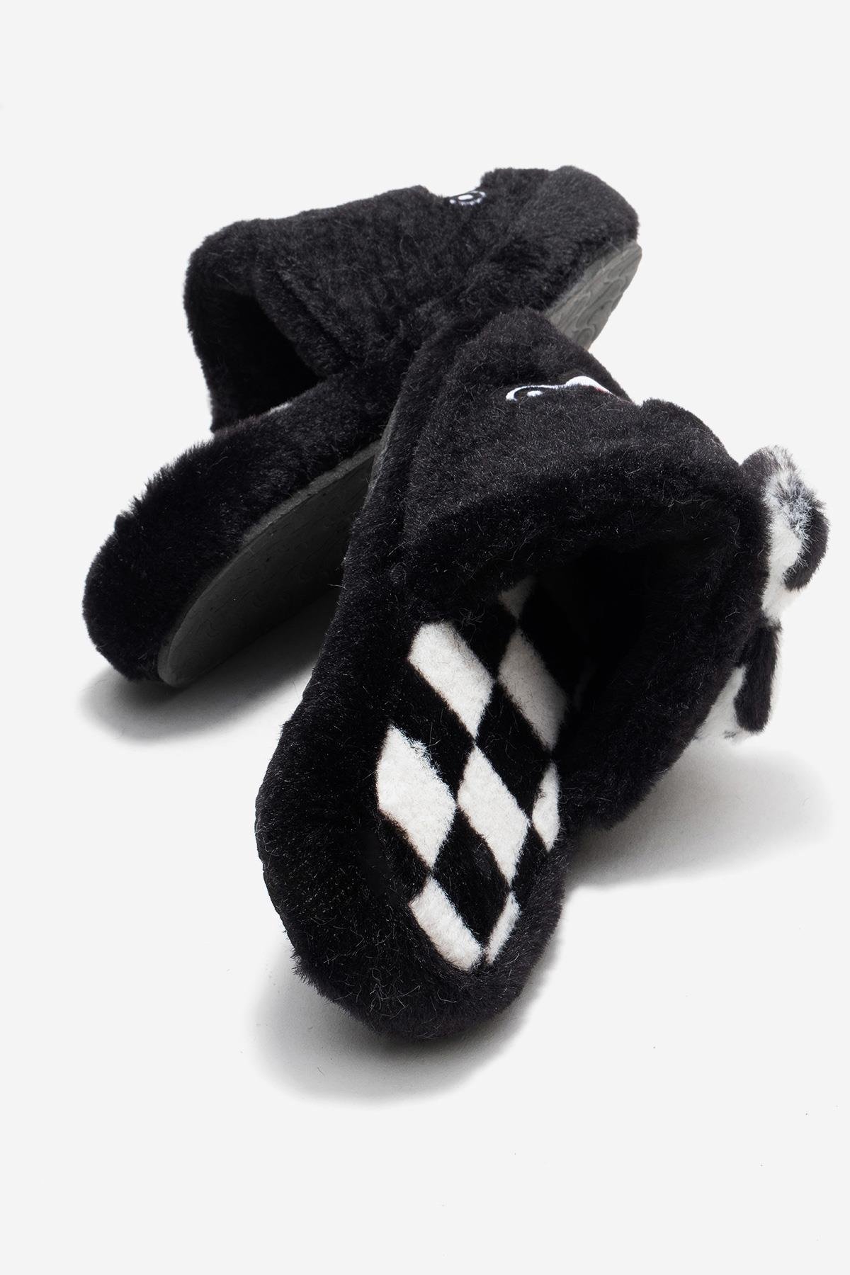 Kadın Önü Kapalı Papyonlu Ev Terliği SİYAH - Görsel 5