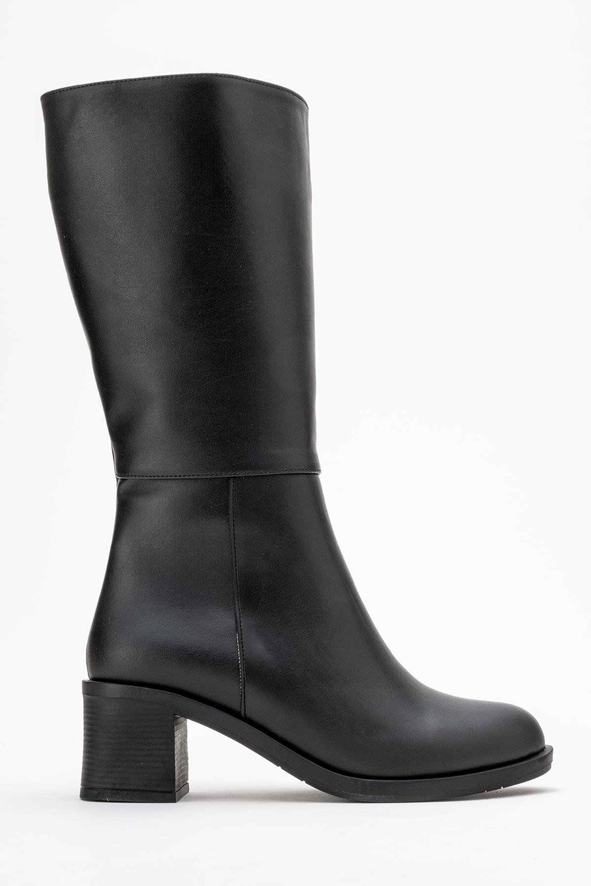 Topuklu Kadın Çizme SİYAH CİLT - Görsel 3