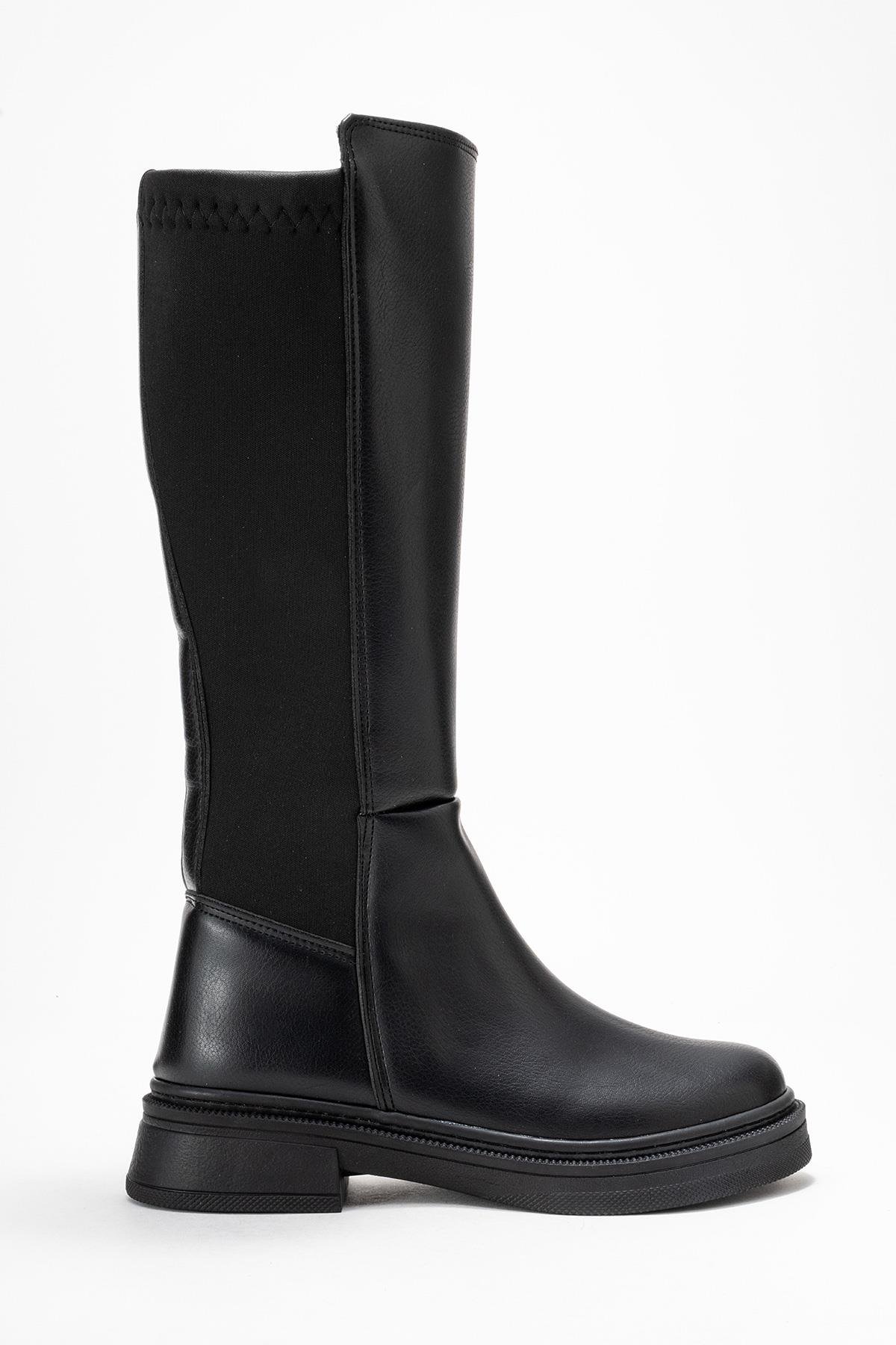 Kadın Düz Streçli Çizme SİYAH CİLT - Görsel 3