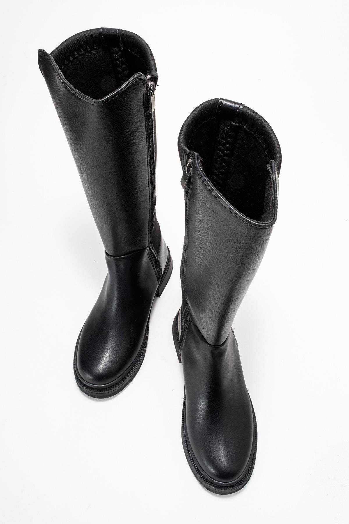 Kadın Düz Streçli Çizme SİYAH CİLT - Görsel 6