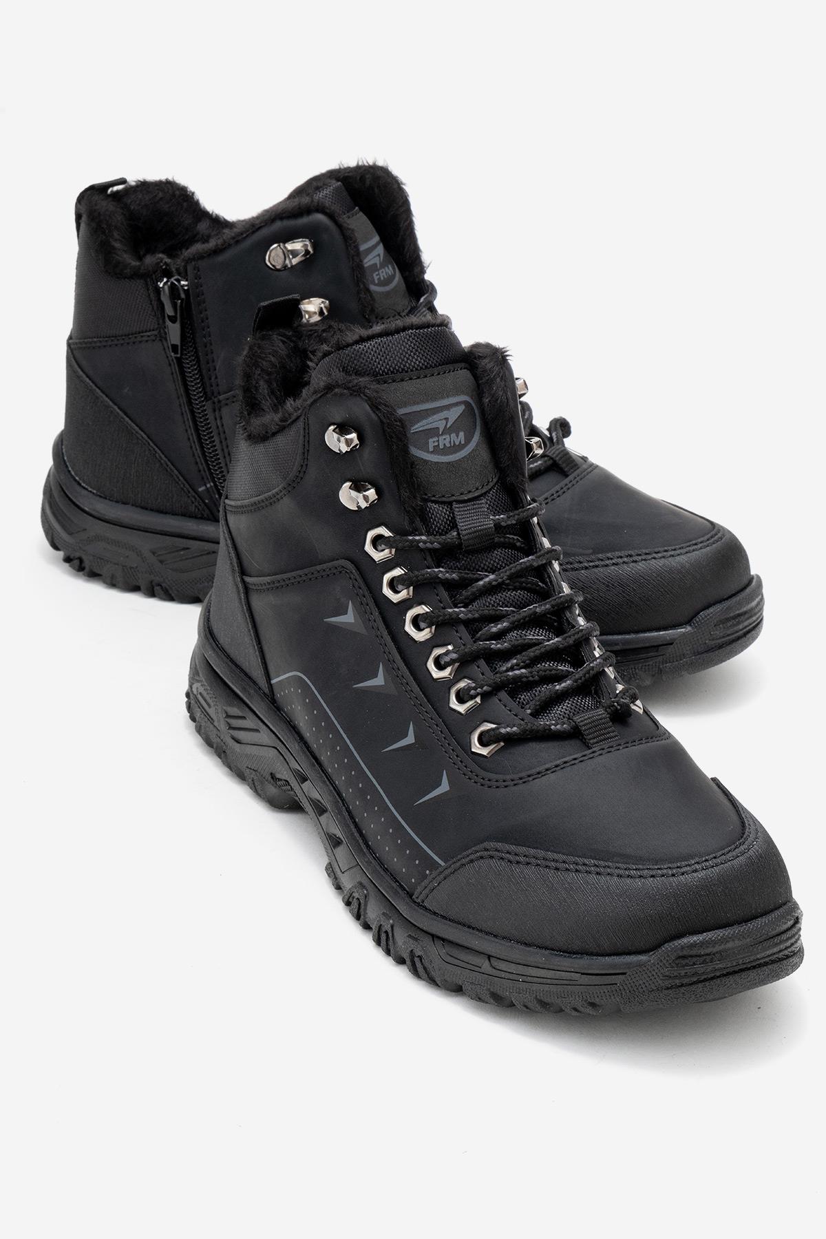 Erkek Kancalı Trekking Ayakkabı ; SİYAH FÜME - Görsel 2