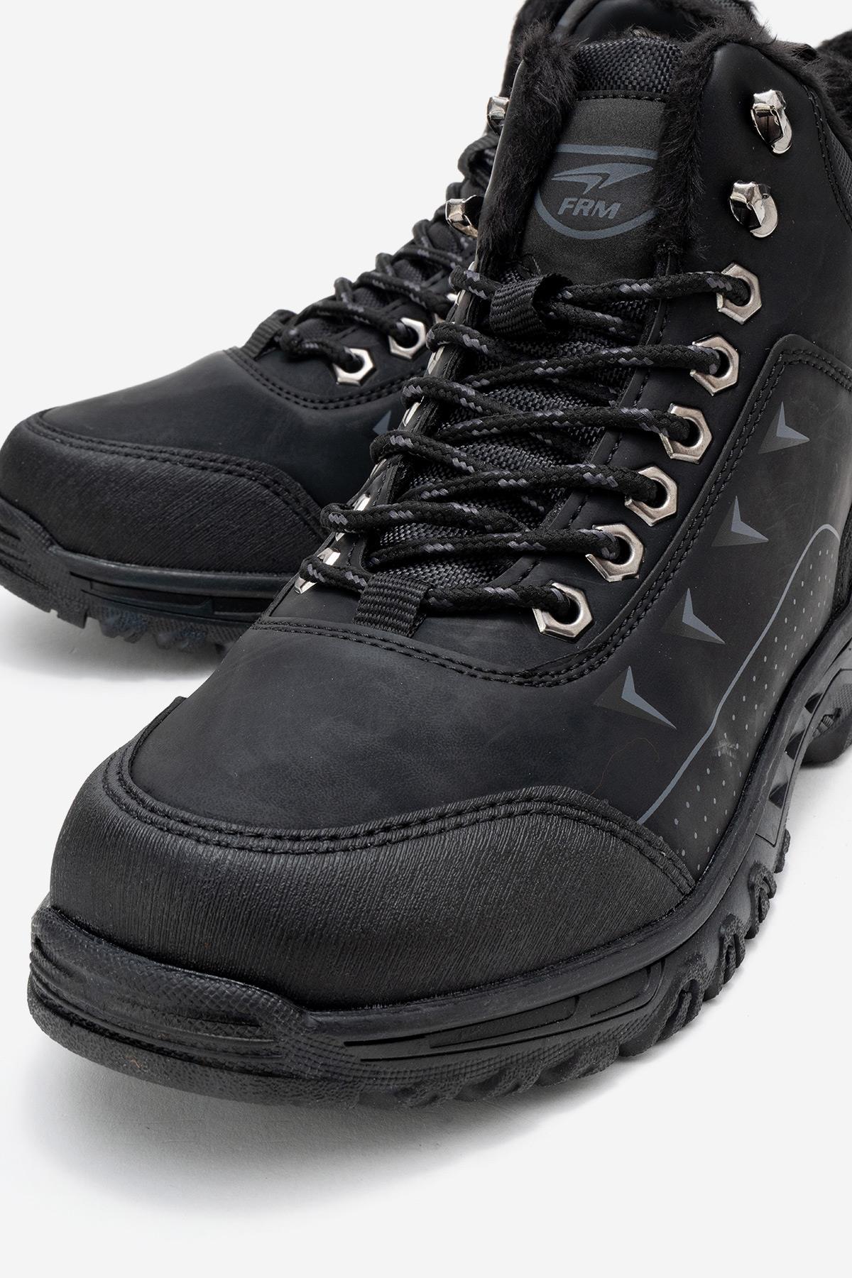 Erkek Kancalı Trekking Ayakkabı ; SİYAH FÜME - Görsel 4