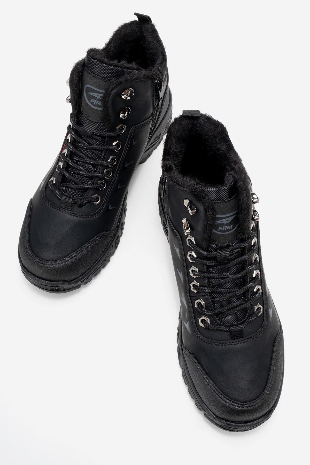 Erkek Kancalı Trekking Ayakkabı ; SİYAH FÜME - Görsel 6