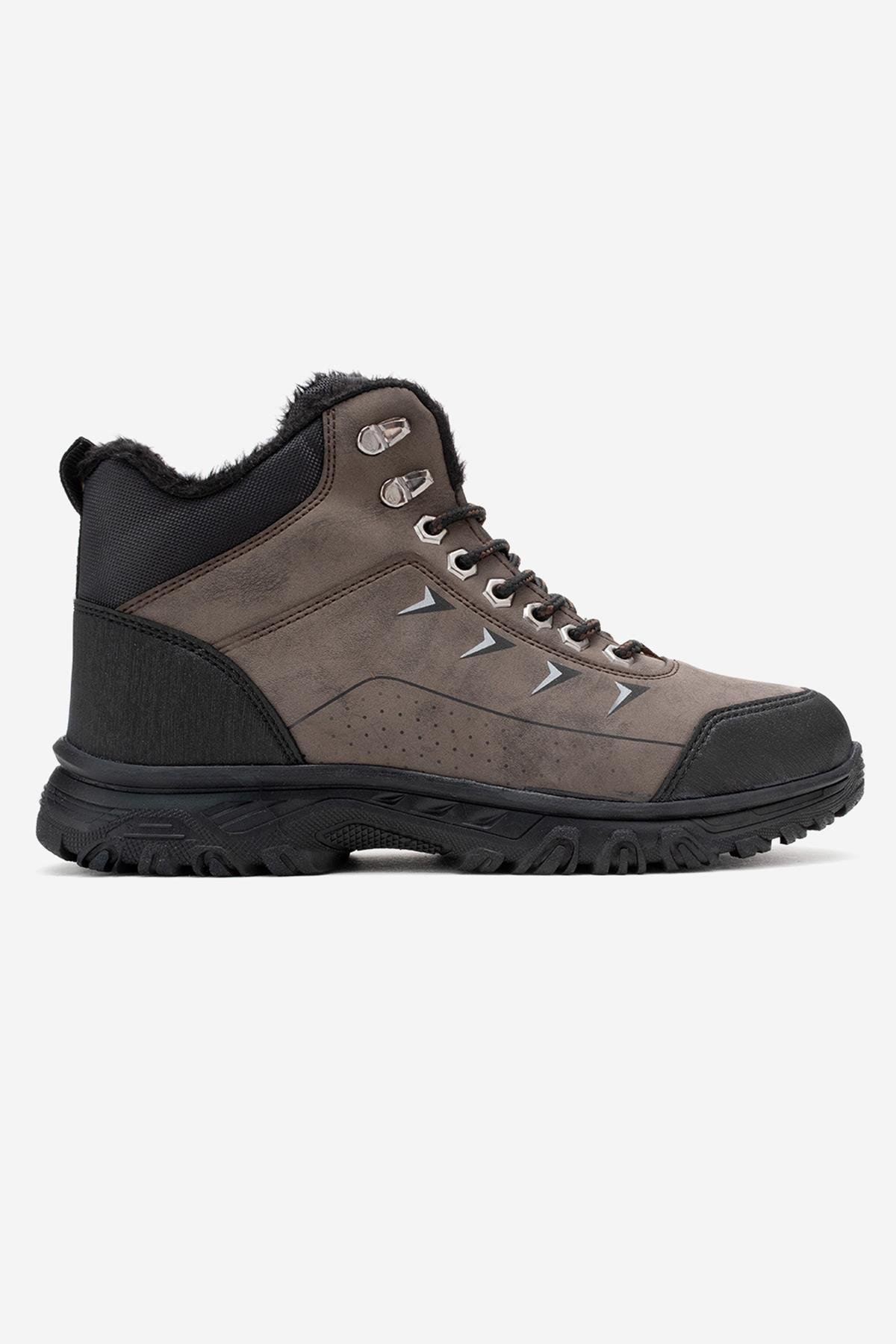 Erkek Kancalı Trekking Ayakkabı ; KAHVE - Görsel 3