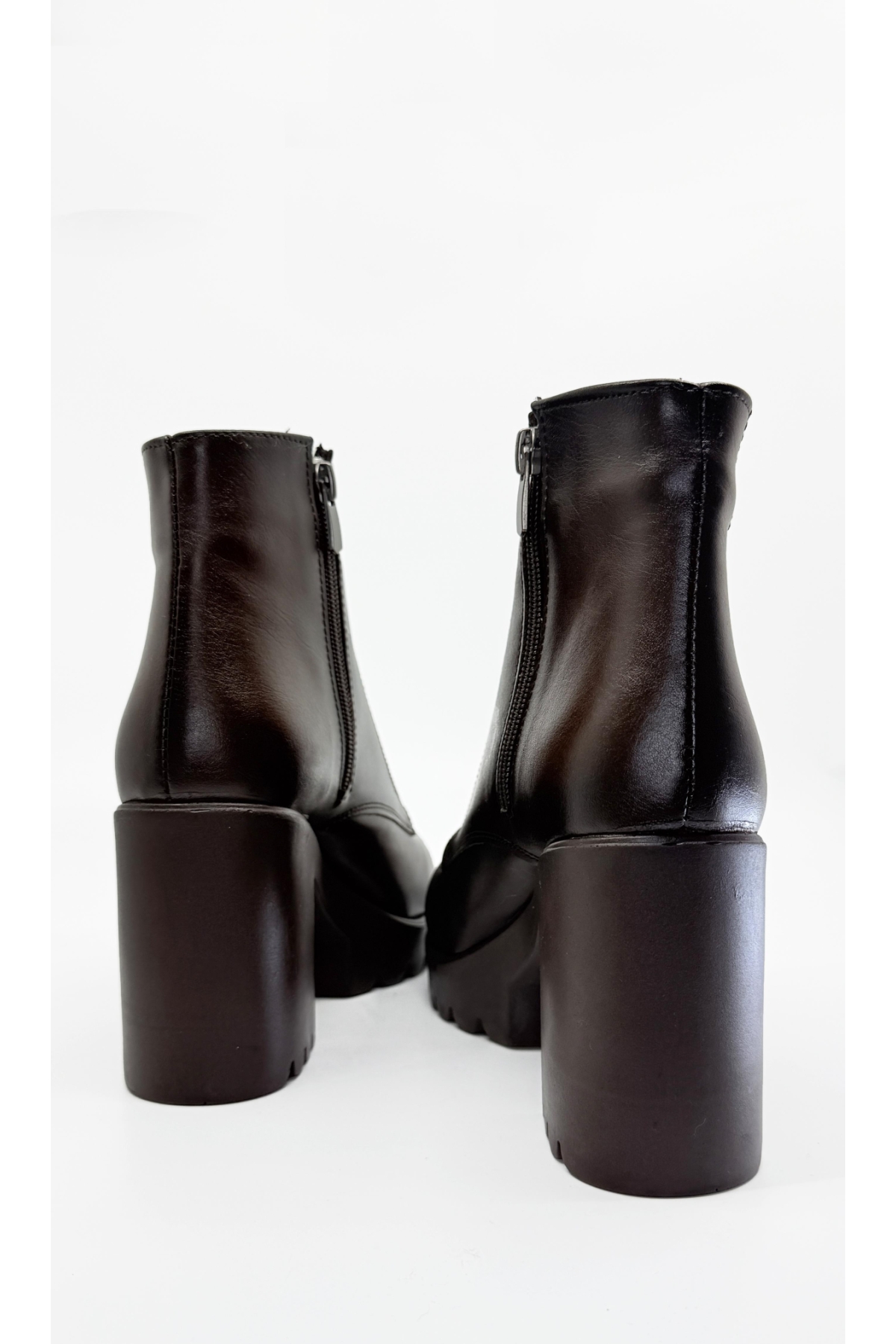 Bağcıklı Kadın Topuklu Bot KAHVERENGİ CİLT - Görsel 6