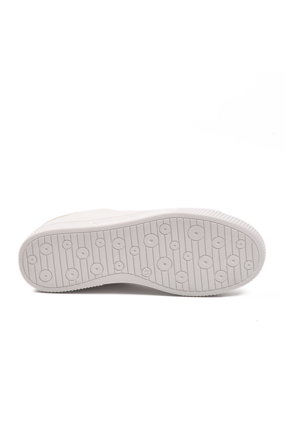 Beyaz Bağcıklı Hafif Cilt Erkek Spor Ayakkabı Mota 600 M - Görsel 6