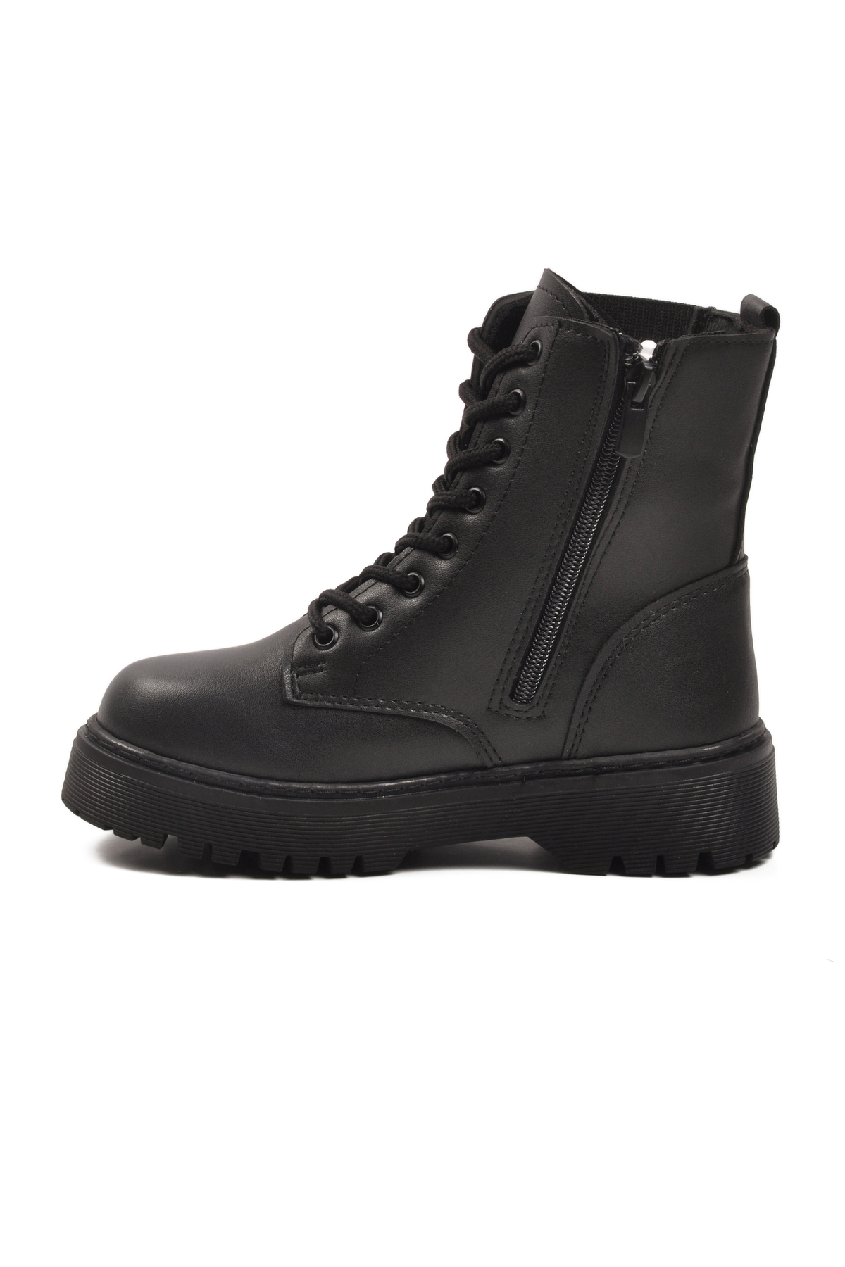 Siyah Polarlı Kaymaz Soğuğa Dirençli Deri Çocuk Bot Tuno 07 F - Görsel 5