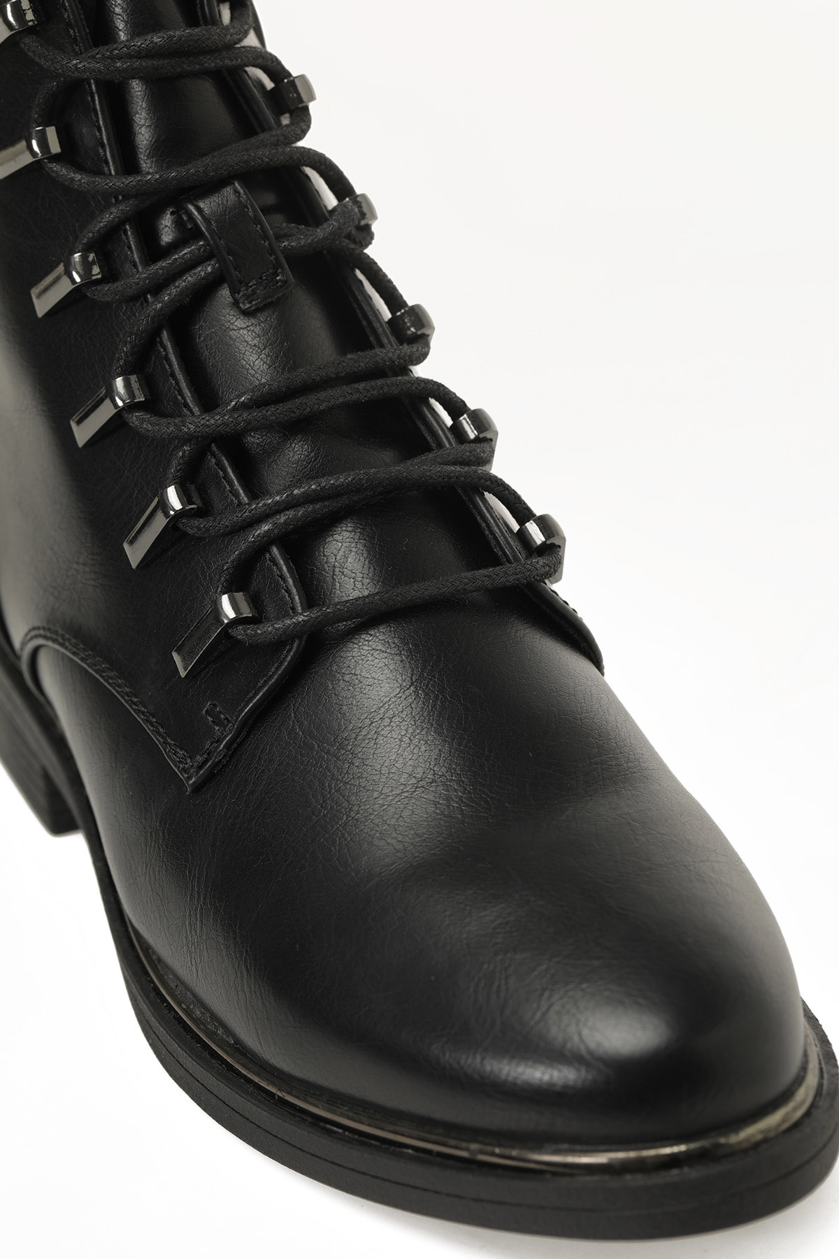 Polaris 326046.Z 5PR Siyah Kadın Düz Bot - Görsel 8