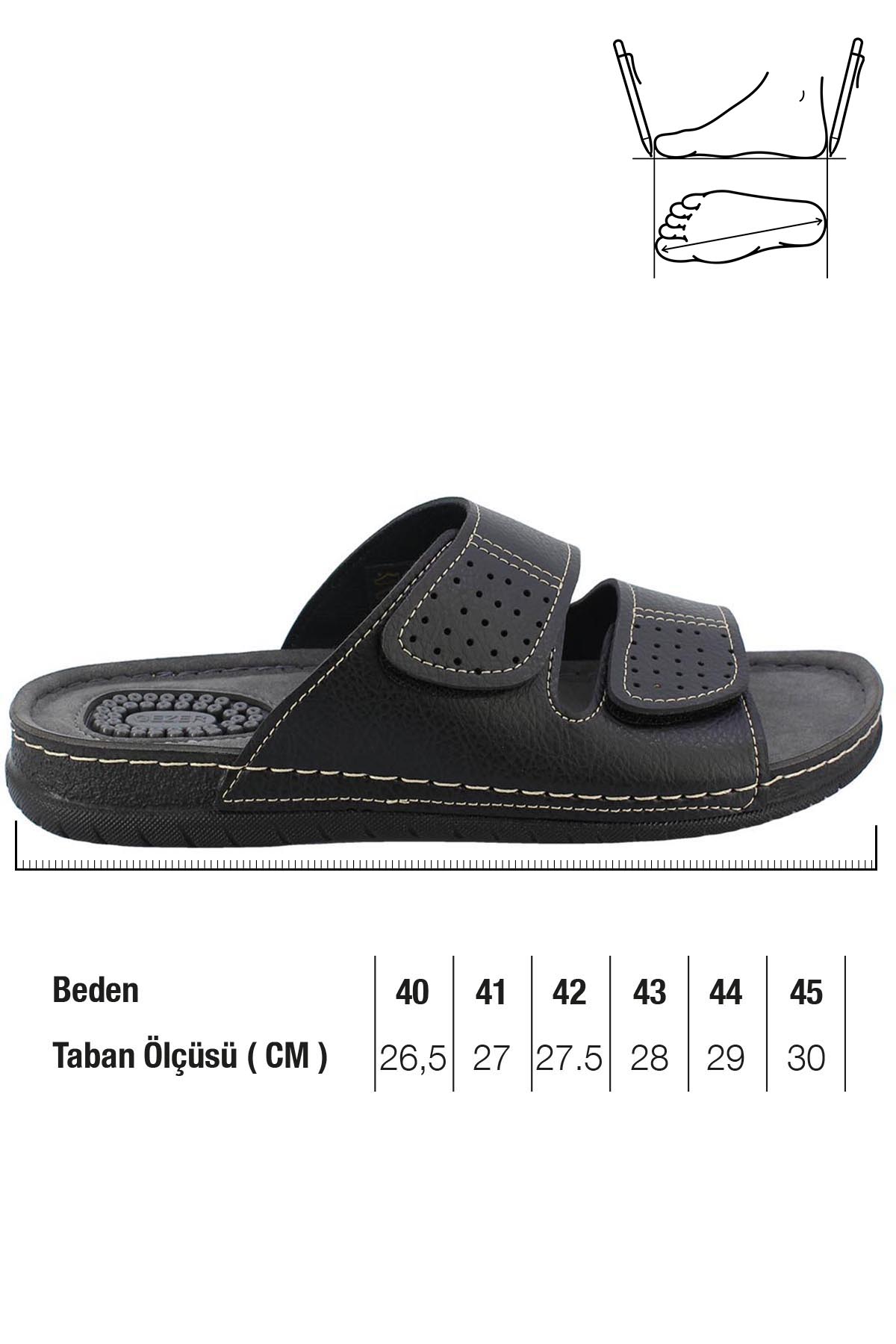 Yazlık İki Toka Ayarlanabilir Masaj Taban Erkek Terlik - Görsel 3