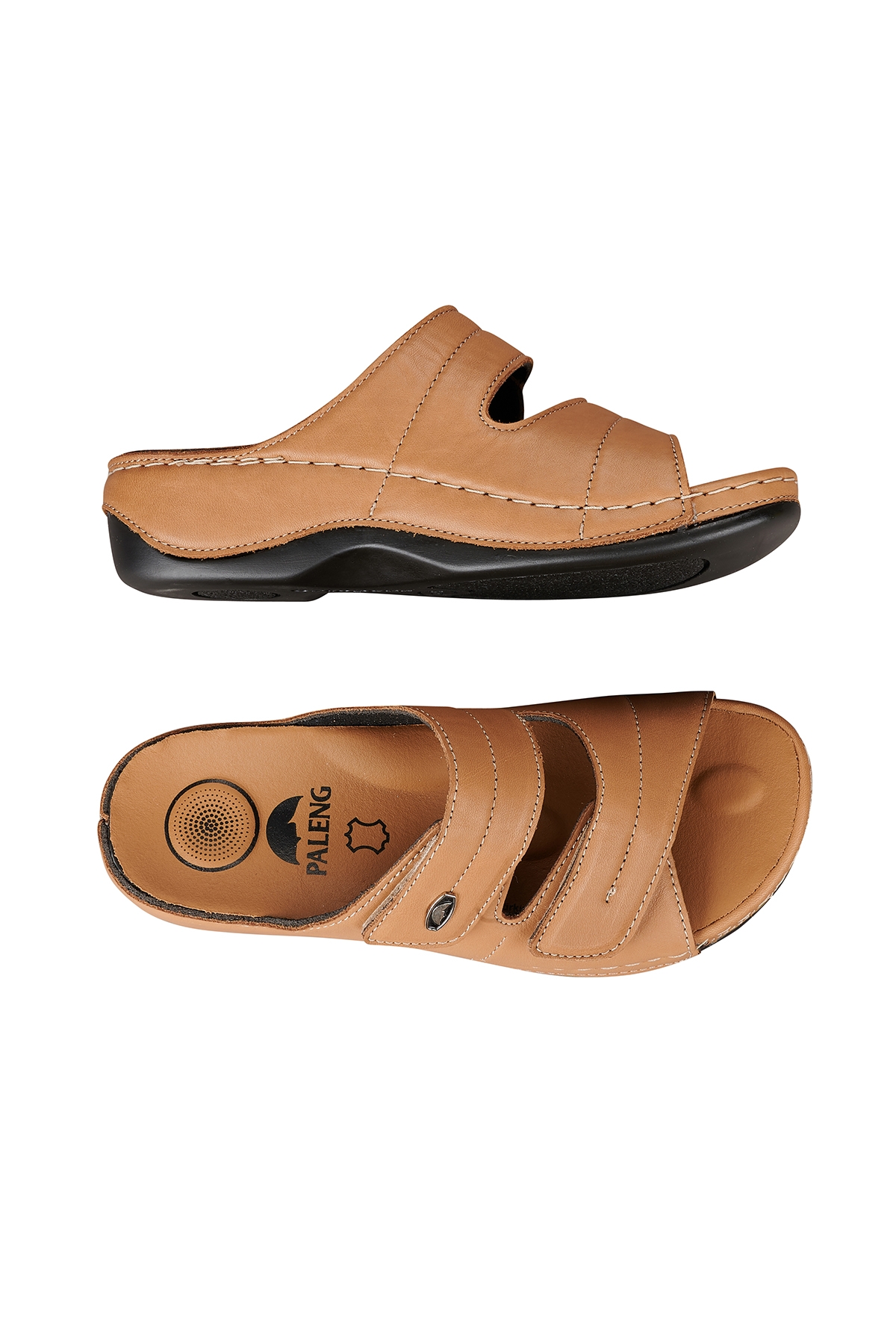 Gezer Kadın Ayarlanabilir Hakik Deri Terlik - Görsel 5