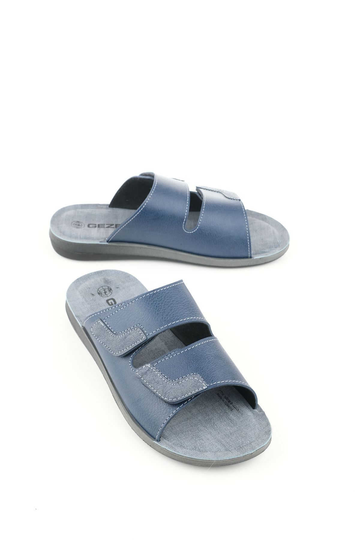 Yazlık Cırtlı Ayrlanabilir Suni Deri Rahat Taban Erkek Terlik - Görsel 2