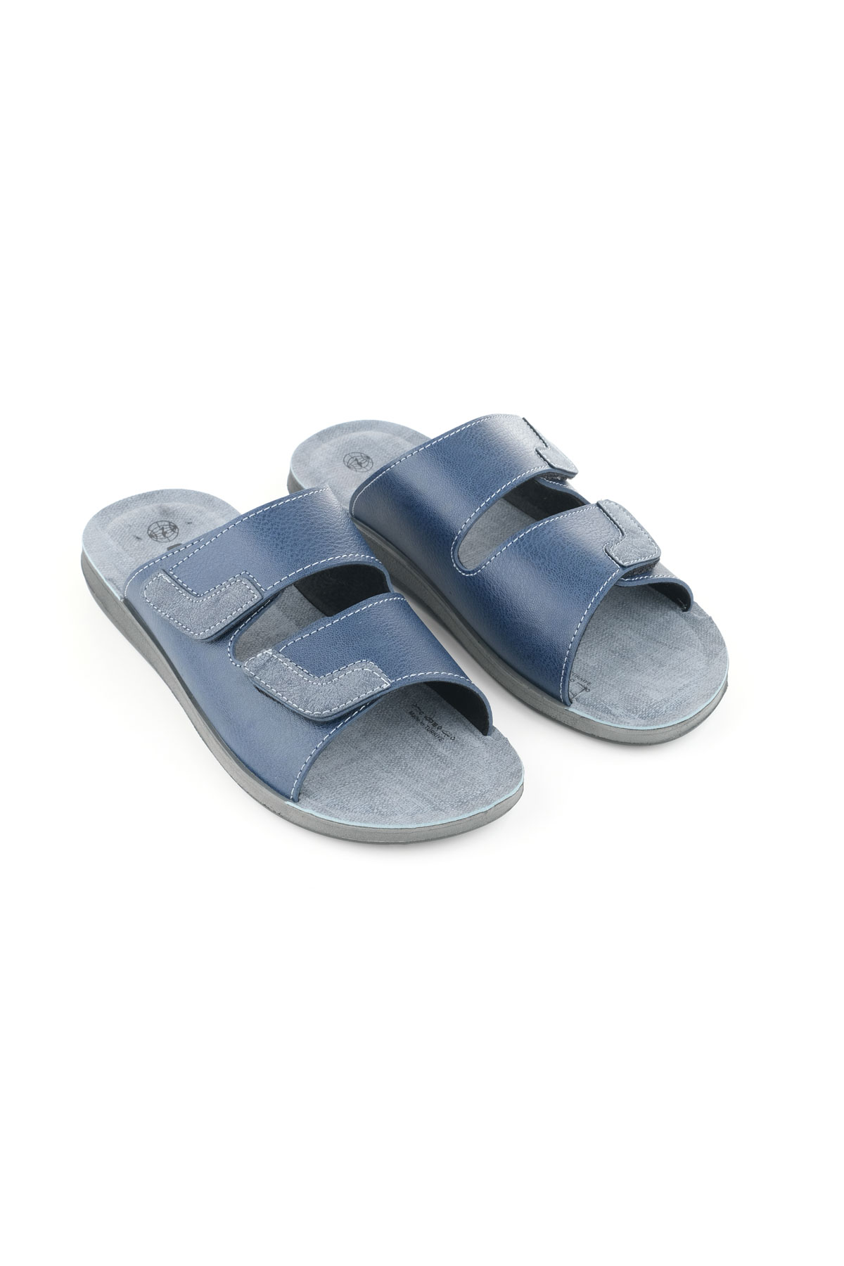 Yazlık Cırtlı Ayrlanabilir Suni Deri Rahat Taban Erkek Terlik - Görsel 4