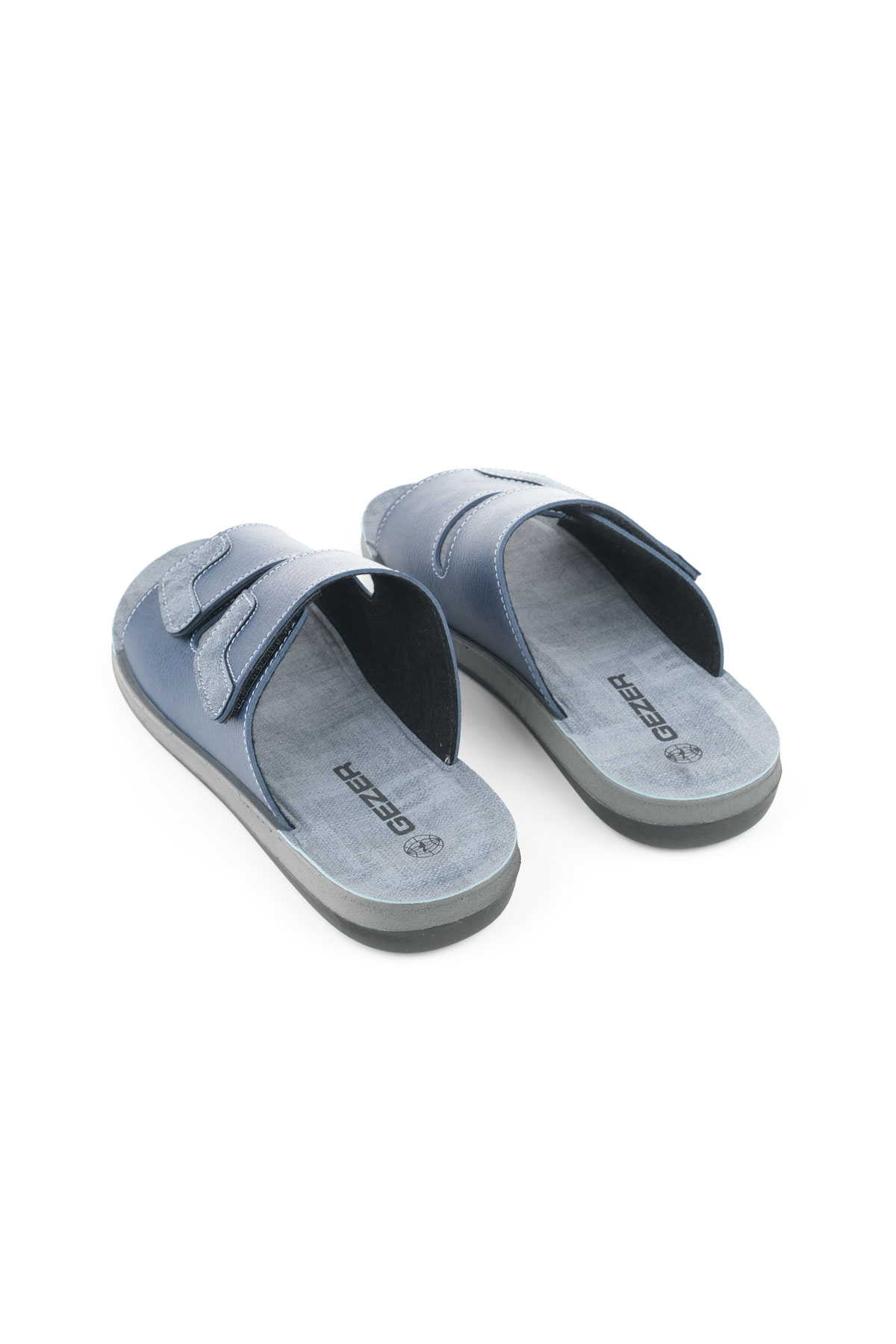 Yazlık Cırtlı Ayrlanabilir Suni Deri Rahat Taban Erkek Terlik - Görsel 5