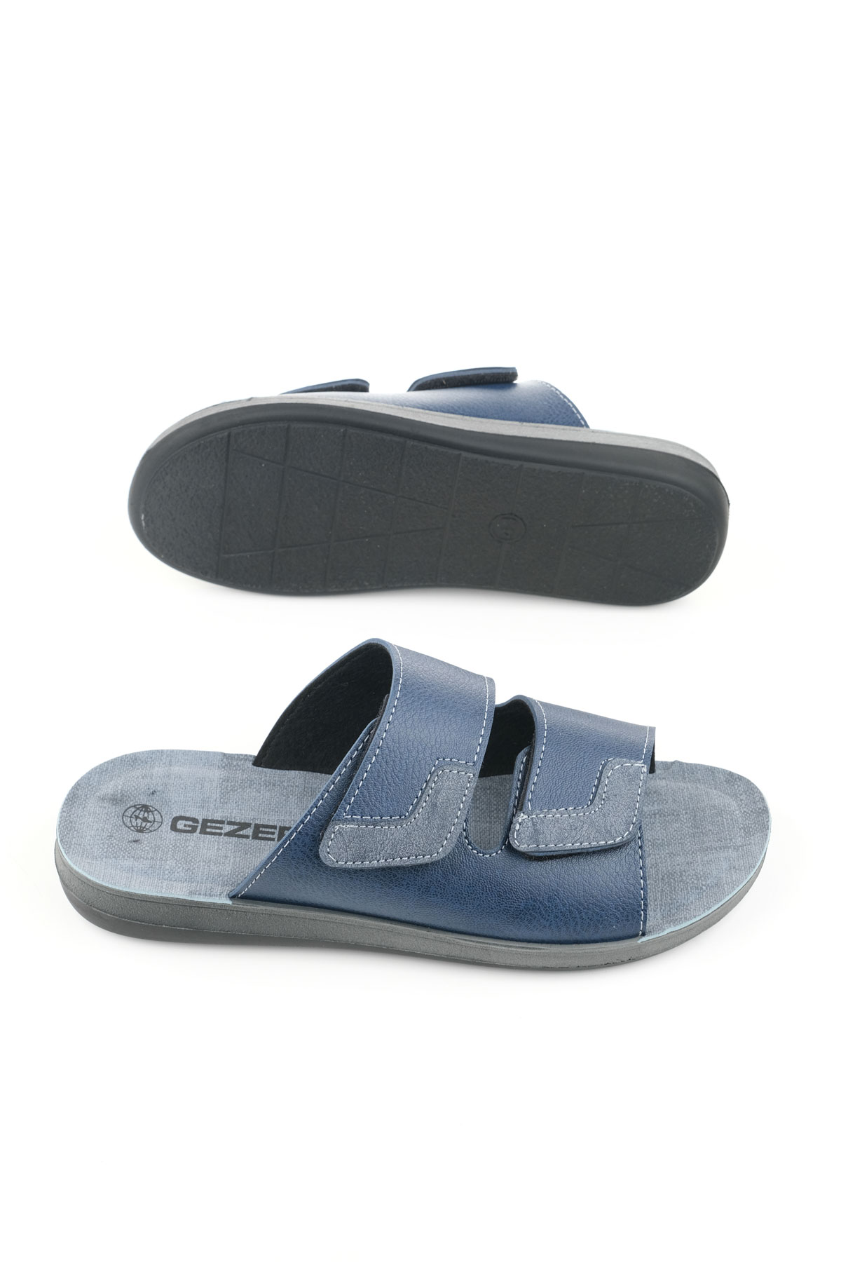 Yazlık Cırtlı Ayrlanabilir Suni Deri Rahat Taban Erkek Terlik - Görsel 6