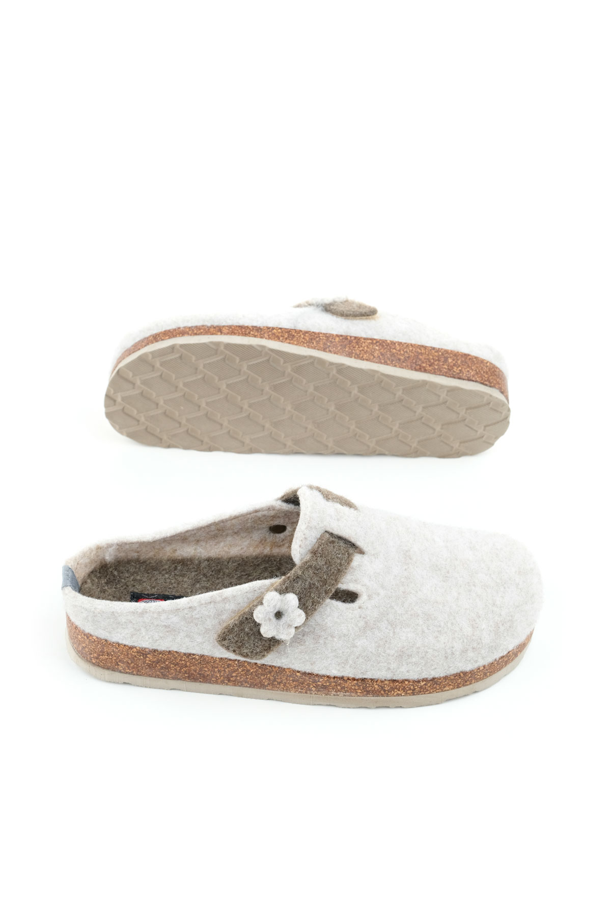 Gezer Gezer Bej Kışlık Mantar Taban Kadın Terlik Flo'da! Bej - 6. görsel