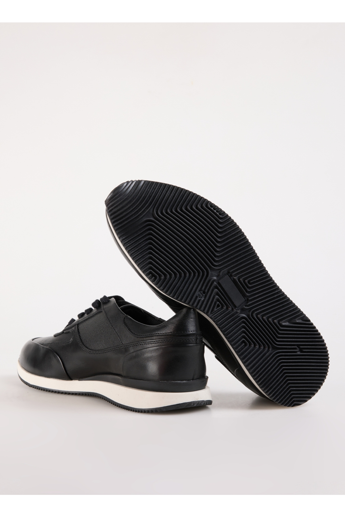 Siyah Erkek Deri Sneaker GIMCHE - Görsel 5