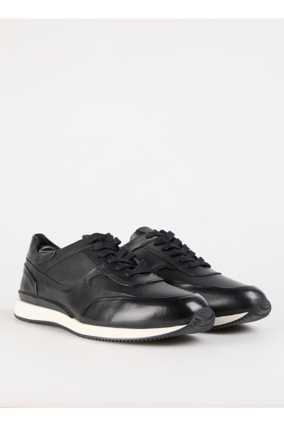 Siyah Erkek Deri Sneaker GIMCHE - Görsel 11